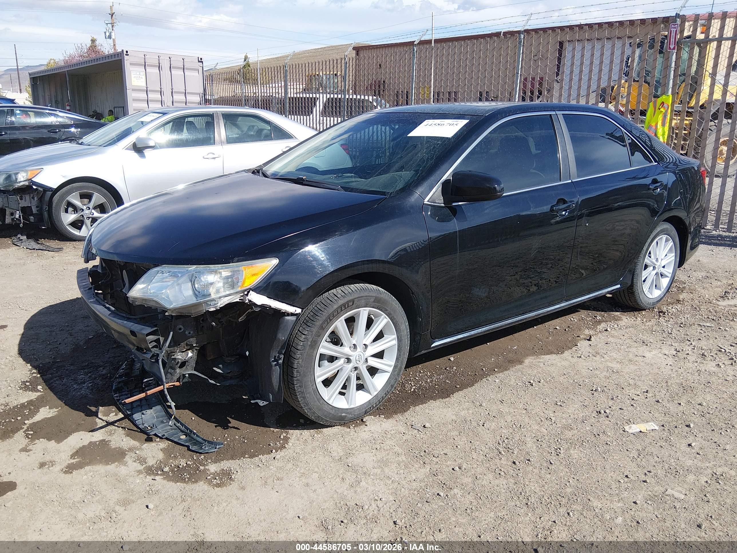 2013 Toyota Camry Xle Black vin: 4T4BF1FK7DR296916
