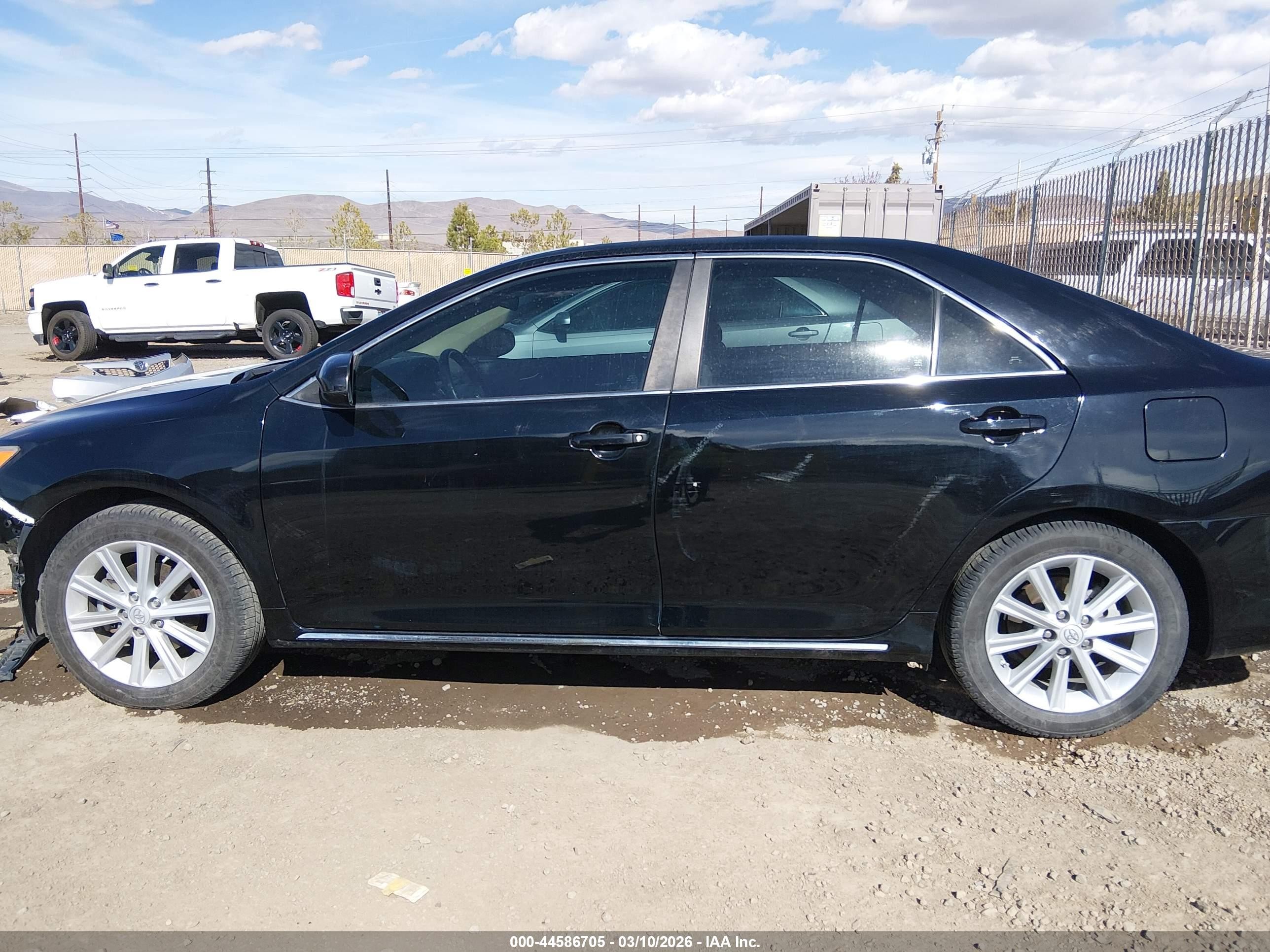 2013 Toyota Camry Xle Black vin: 4T4BF1FK7DR296916