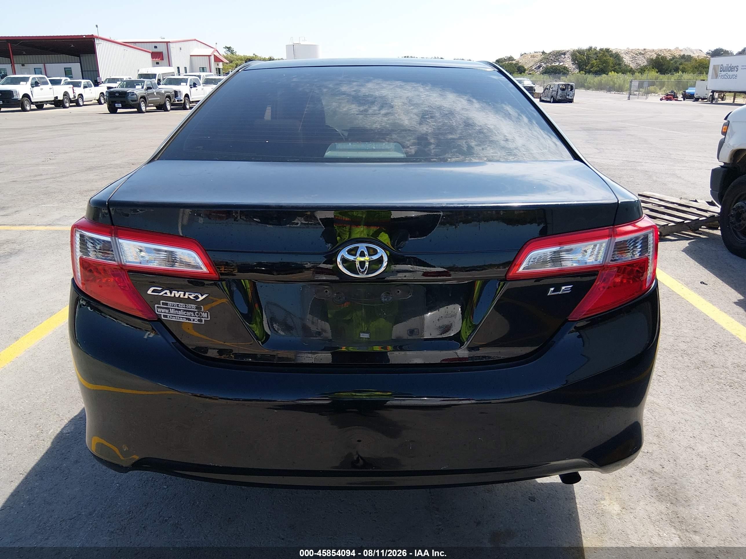 2013 Toyota Camry Le Black vin: 4T4BF1FK7DR322558