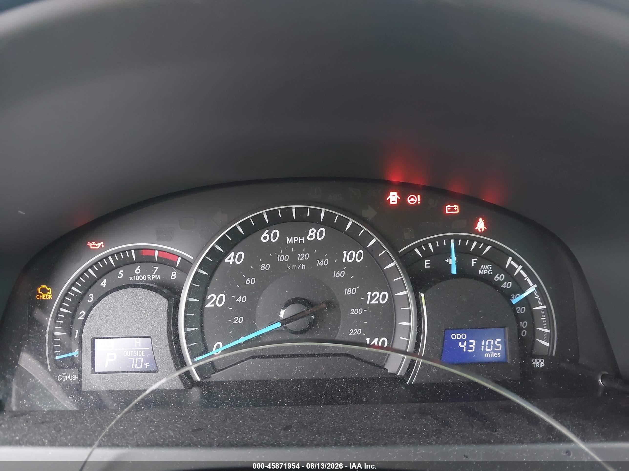 2014 Toyota Camry Le Синий vin: 4T4BF1FK7ER404095