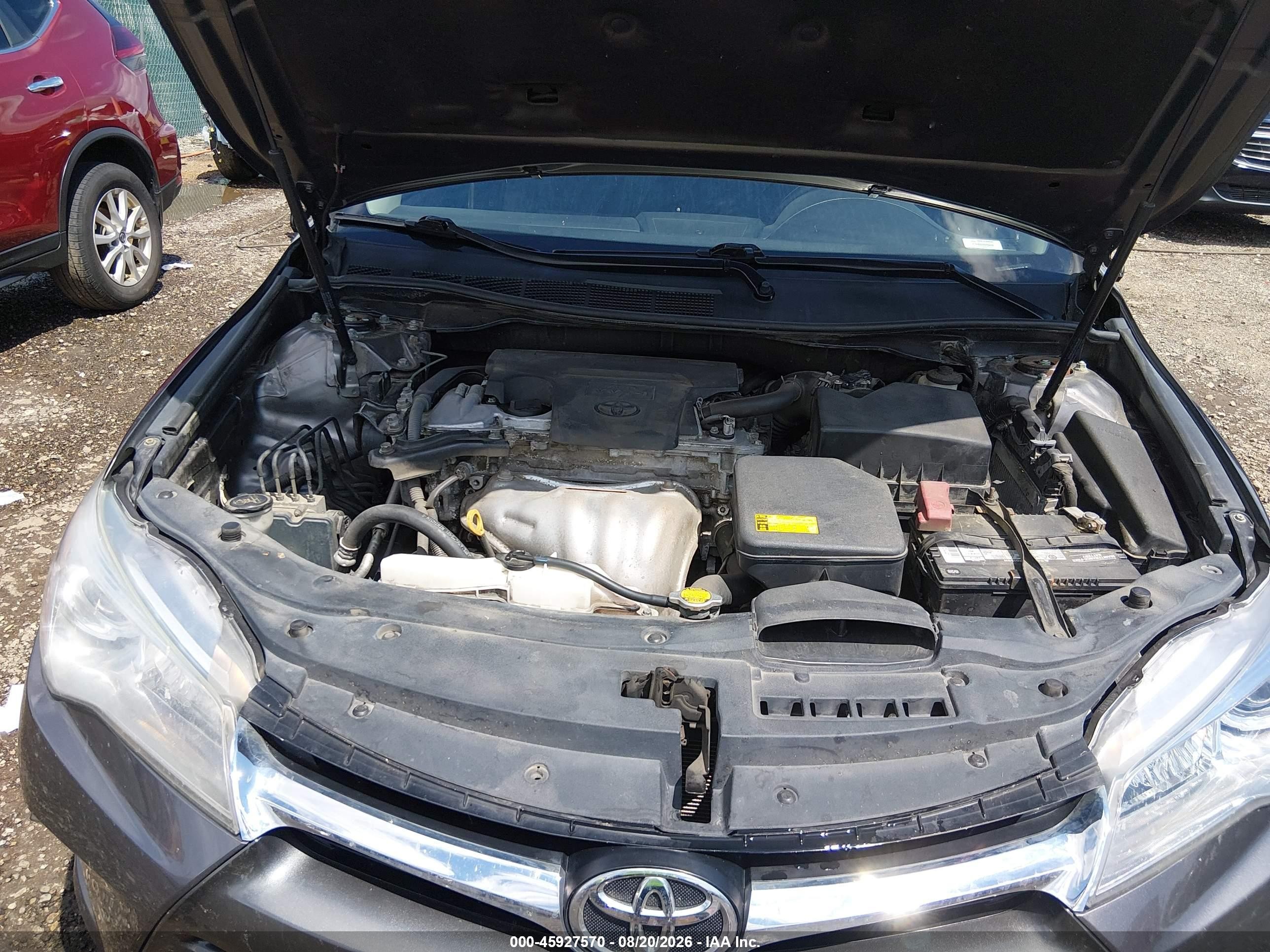 2015 Toyota Camry Le Серый vin: 4T4BF1FK7FR453749