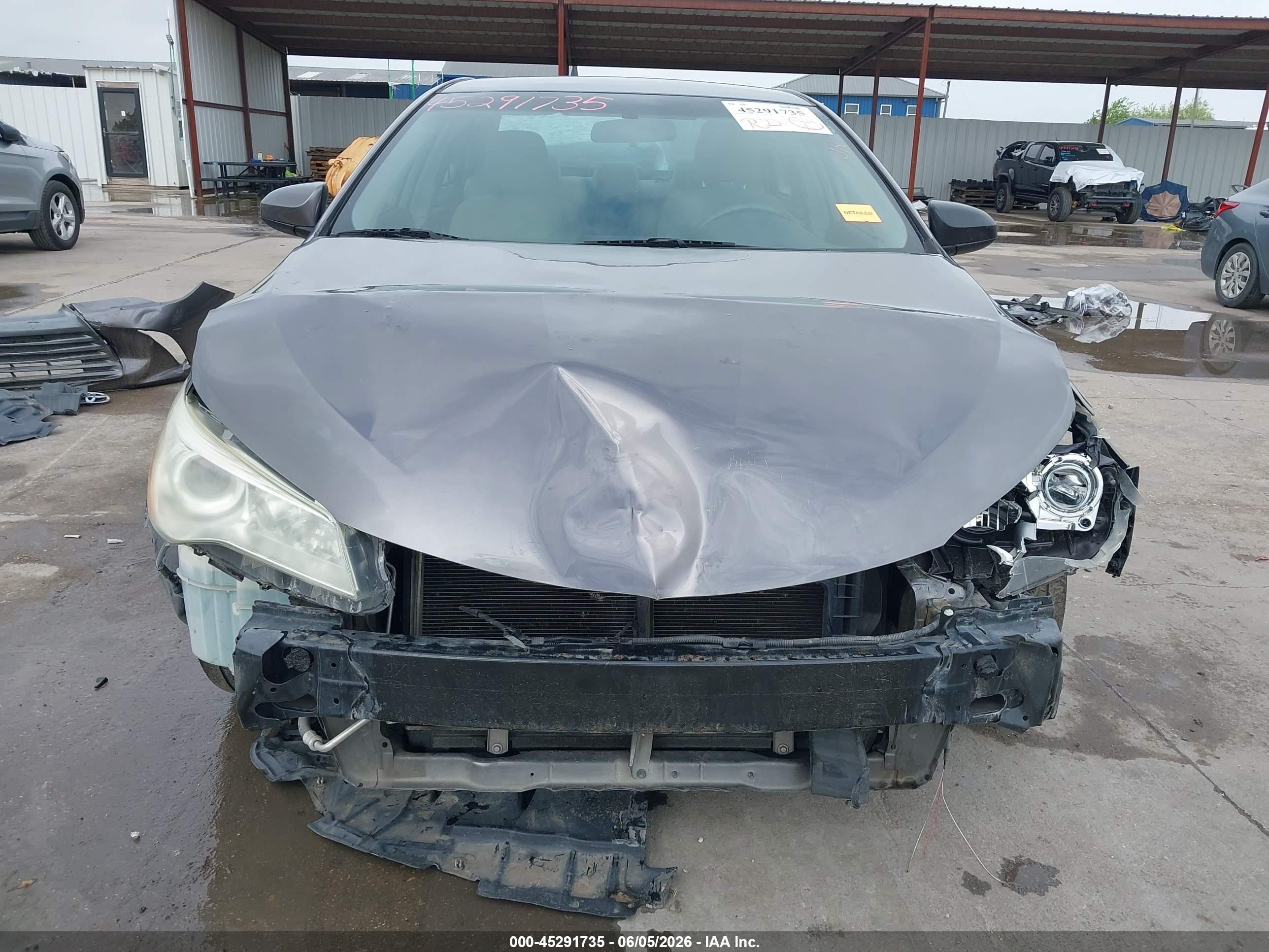 2015 Toyota Camry Le Gray vin: 4T4BF1FK7FR458837