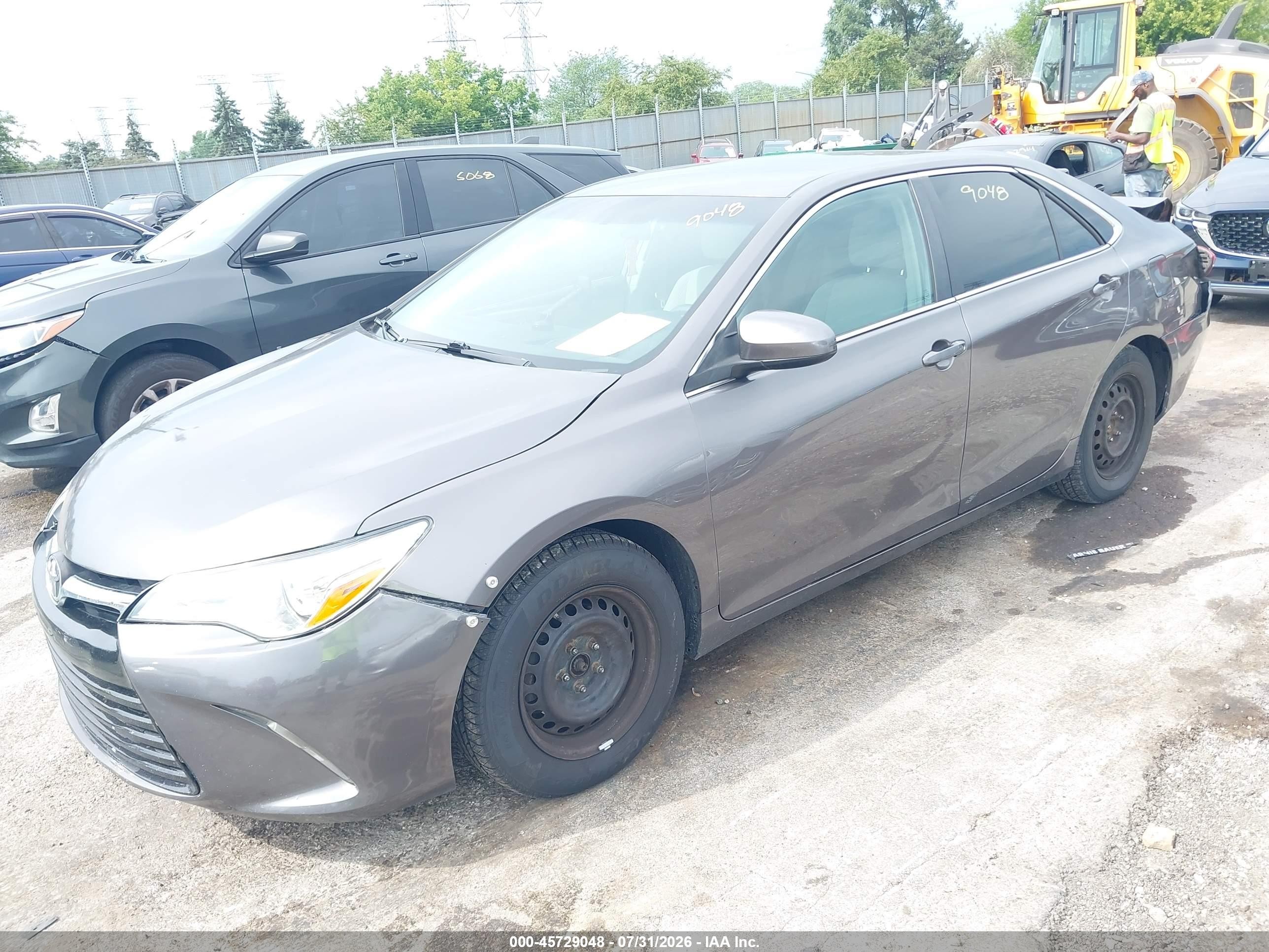 2015 Toyota Camry Le Серый vin: 4T4BF1FK7FR467487