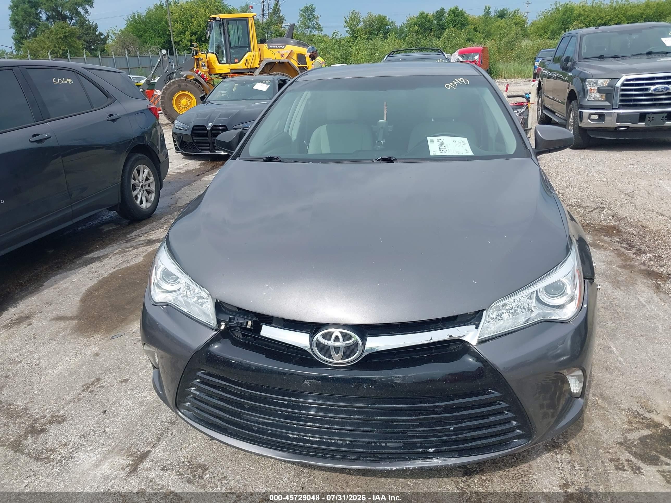 2015 Toyota Camry Le Серый vin: 4T4BF1FK7FR467487