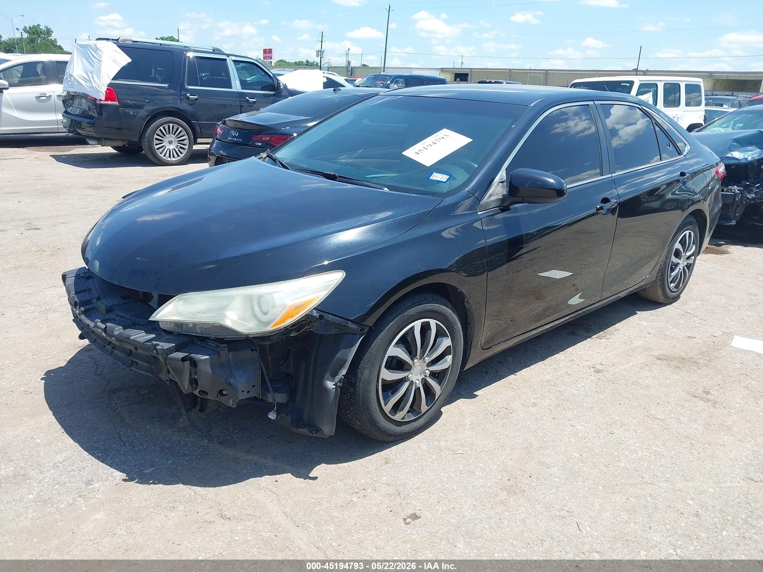 2015 Toyota Camry Le Black vin: 4T4BF1FK7FR474004