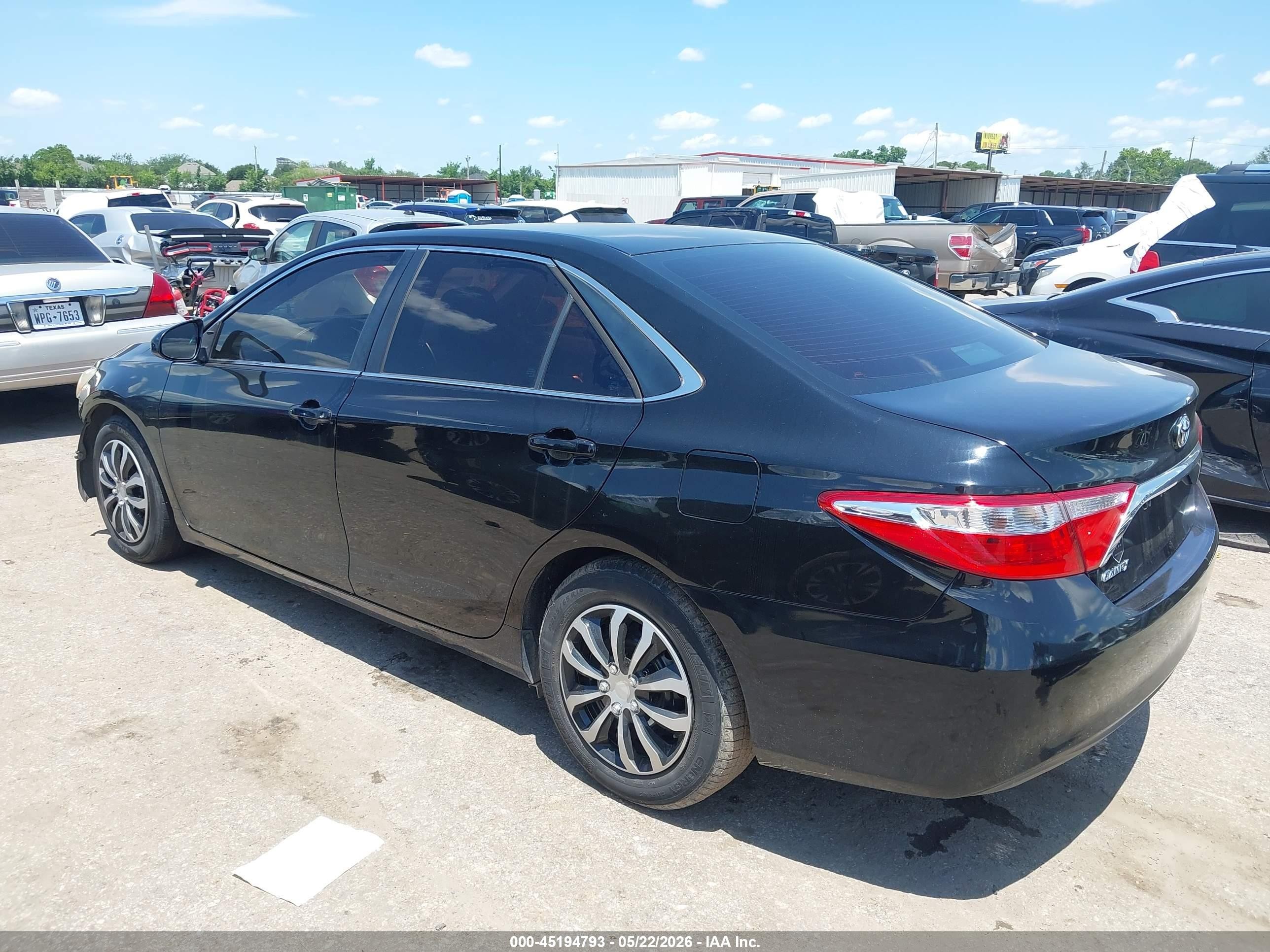 2015 Toyota Camry Le Black vin: 4T4BF1FK7FR474004