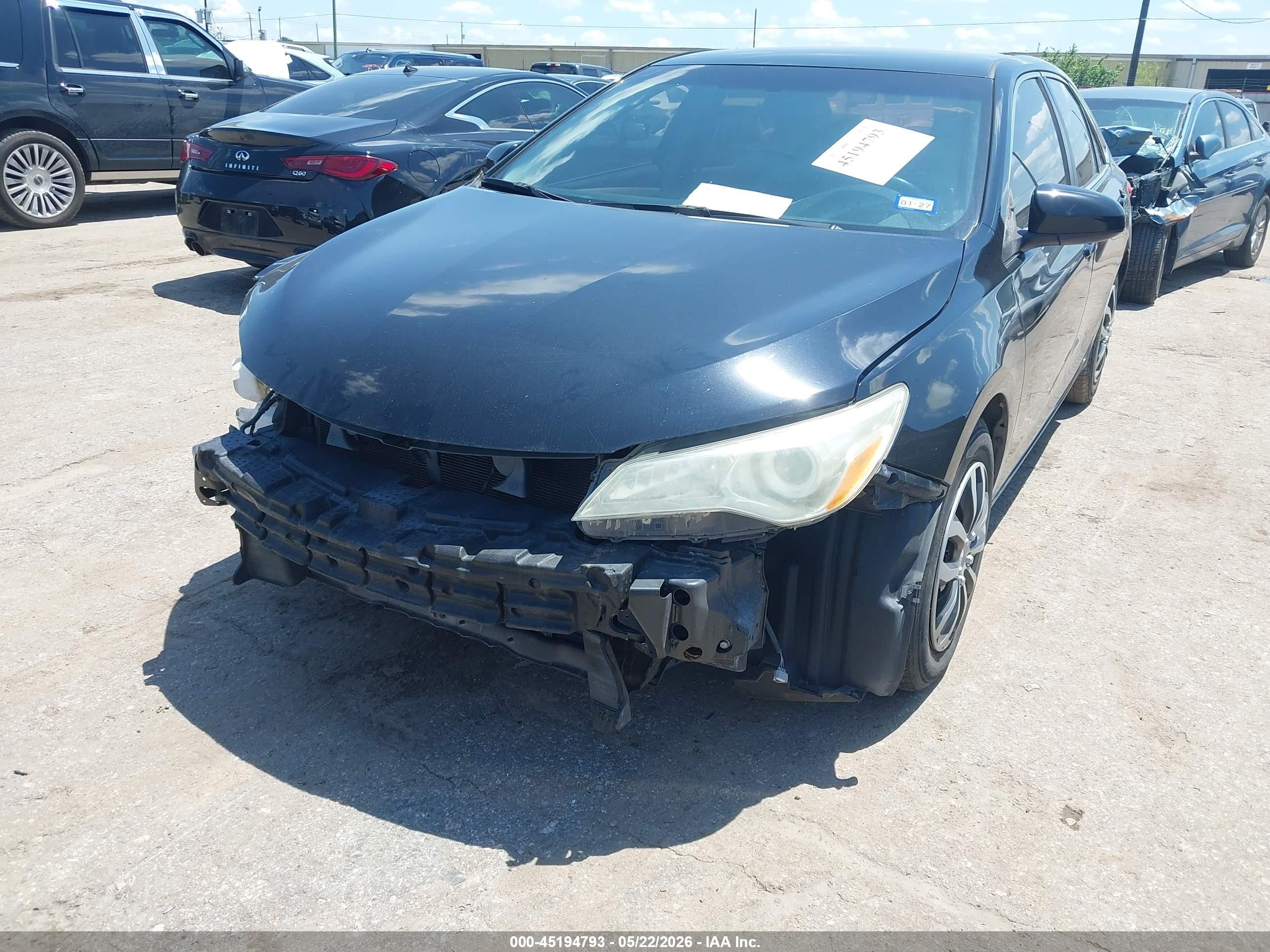 2015 Toyota Camry Le Black vin: 4T4BF1FK7FR474004