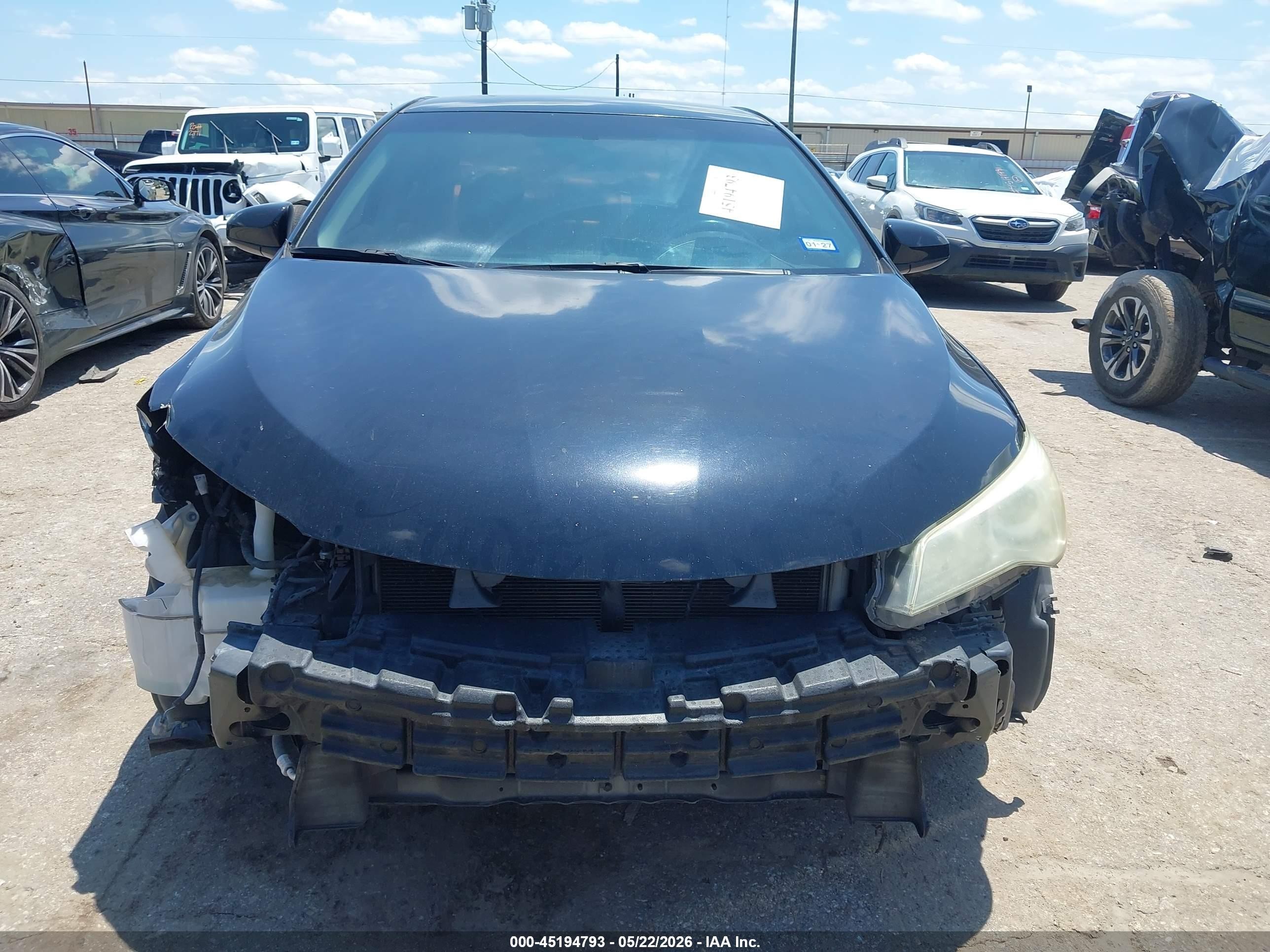 2015 Toyota Camry Le Black vin: 4T4BF1FK7FR474004