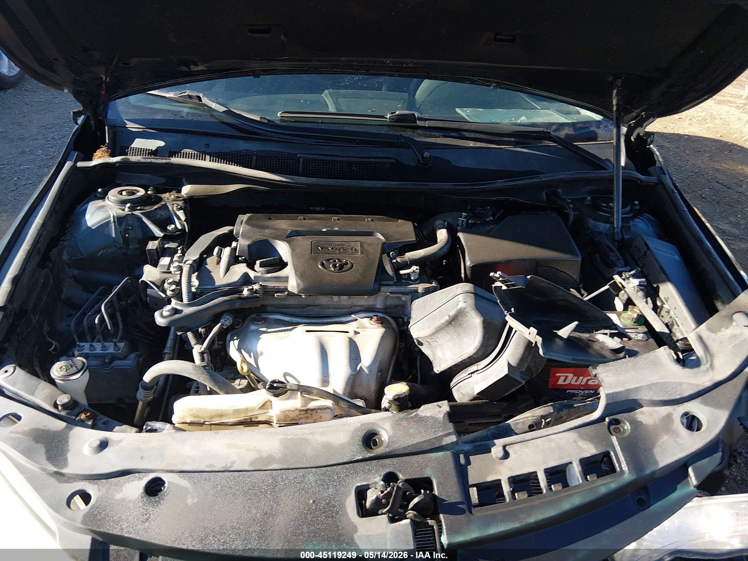 2015 Toyota Camry Le Черный vin: 4T4BF1FK7FR487884
