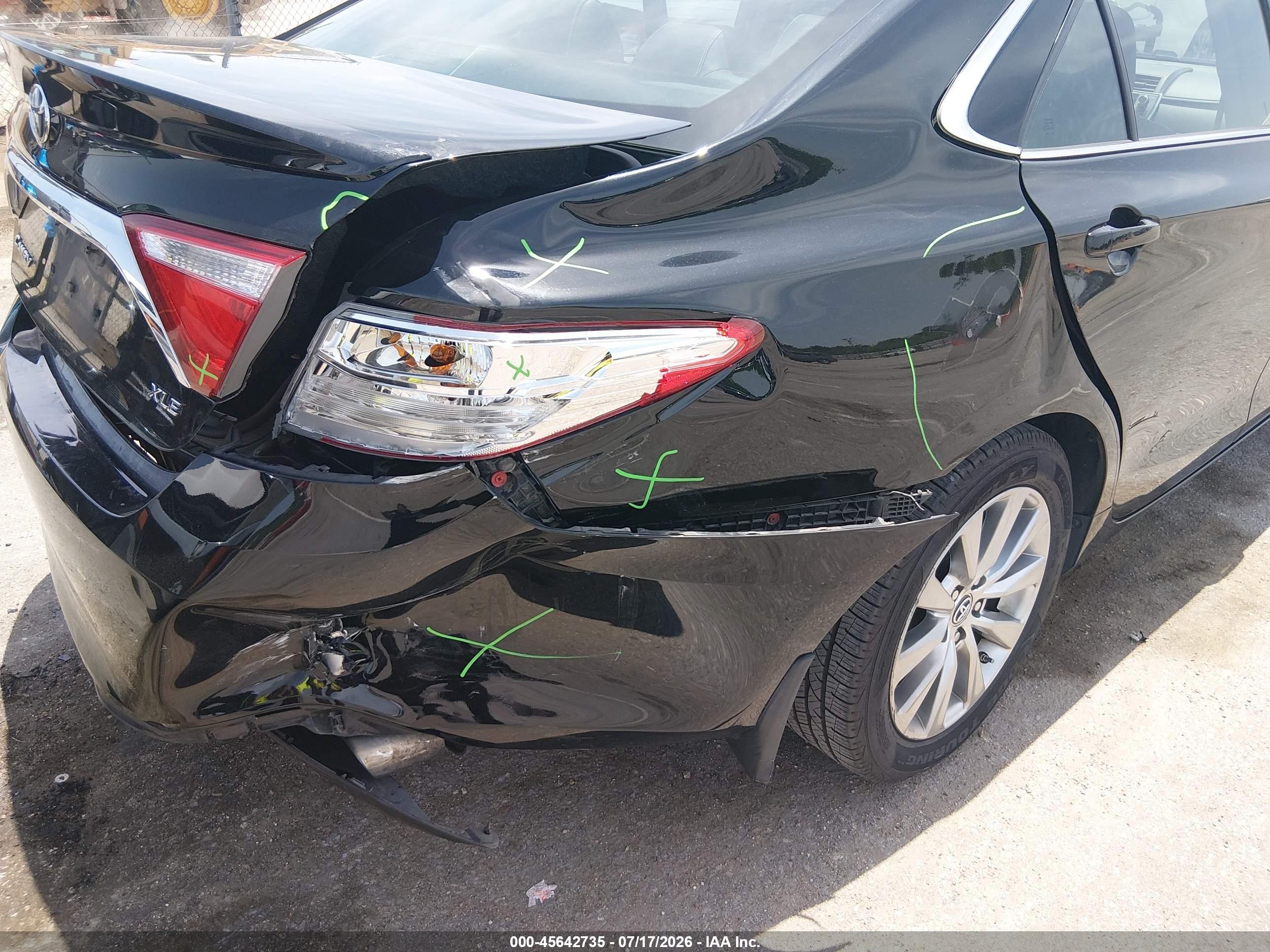 2015 Toyota Camry Xle Black vin: 4T4BF1FK7FR497394