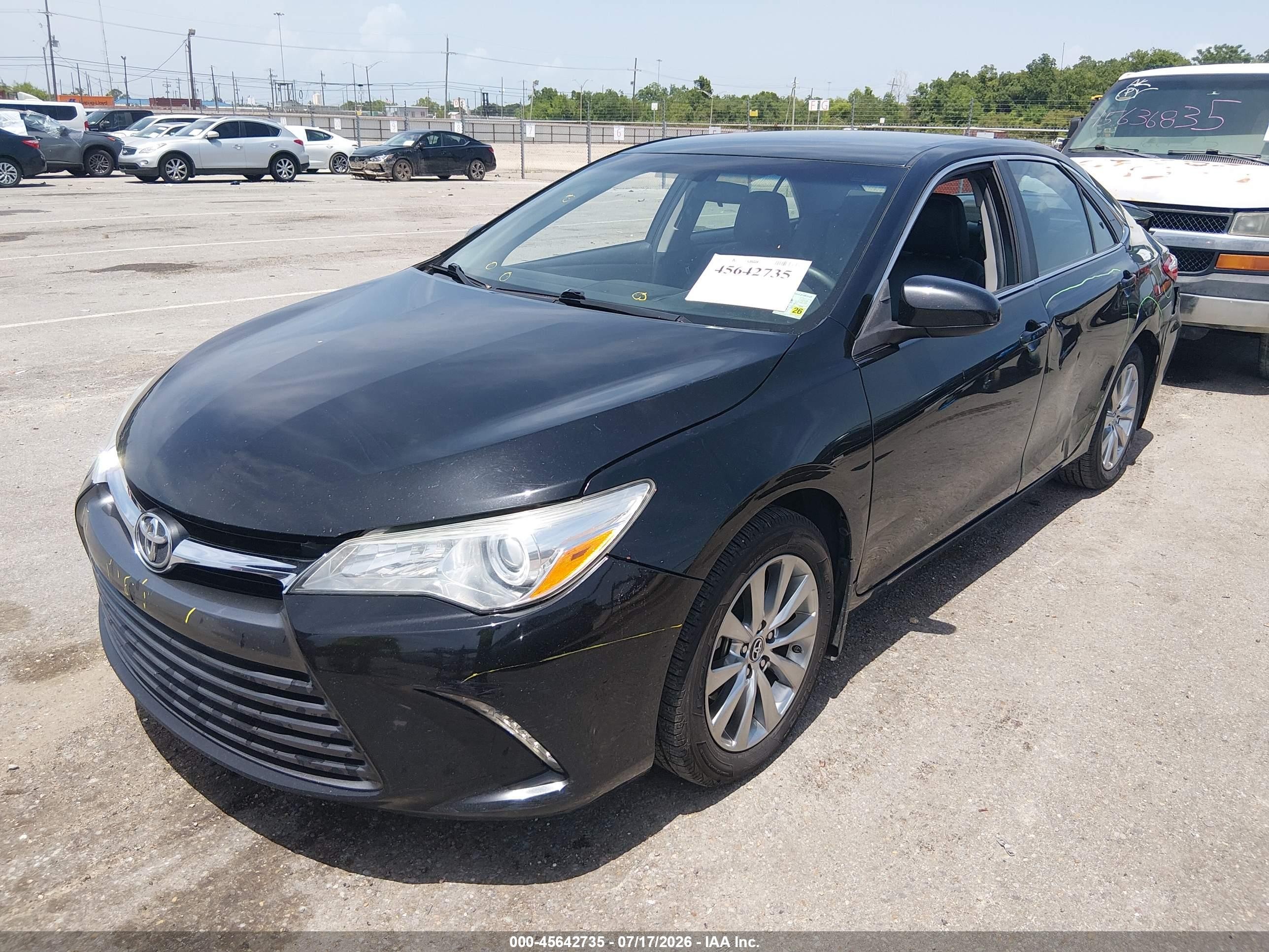 2015 Toyota Camry Xle Black vin: 4T4BF1FK7FR497394