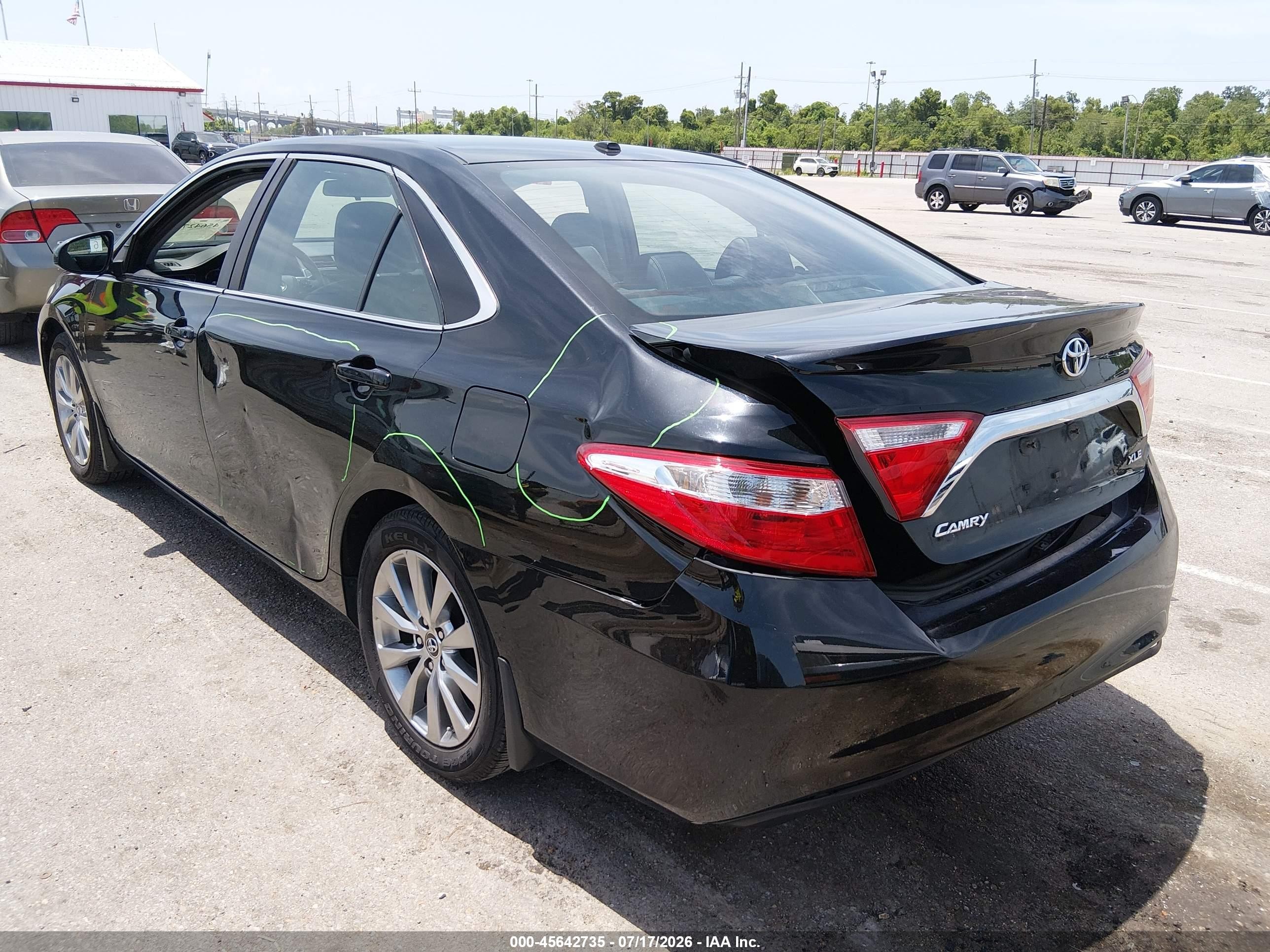 2015 Toyota Camry Xle Black vin: 4T4BF1FK7FR497394