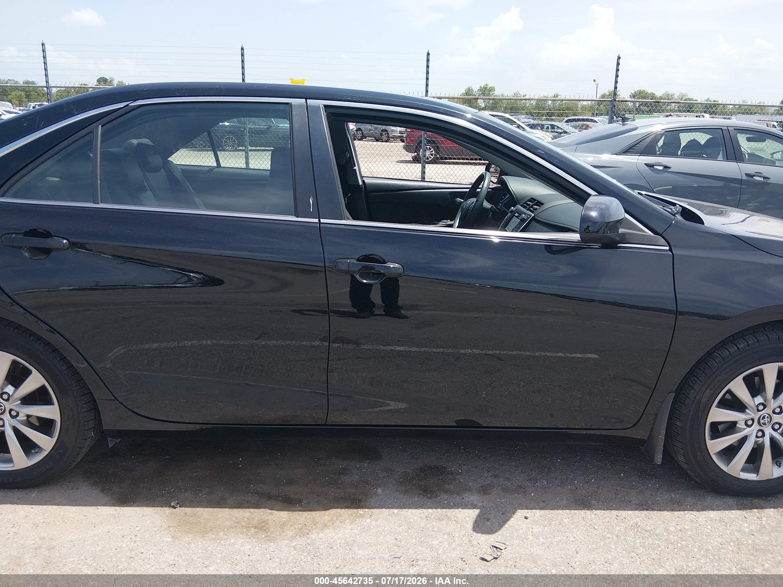 2015 Toyota Camry Xle Black vin: 4T4BF1FK7FR497394
