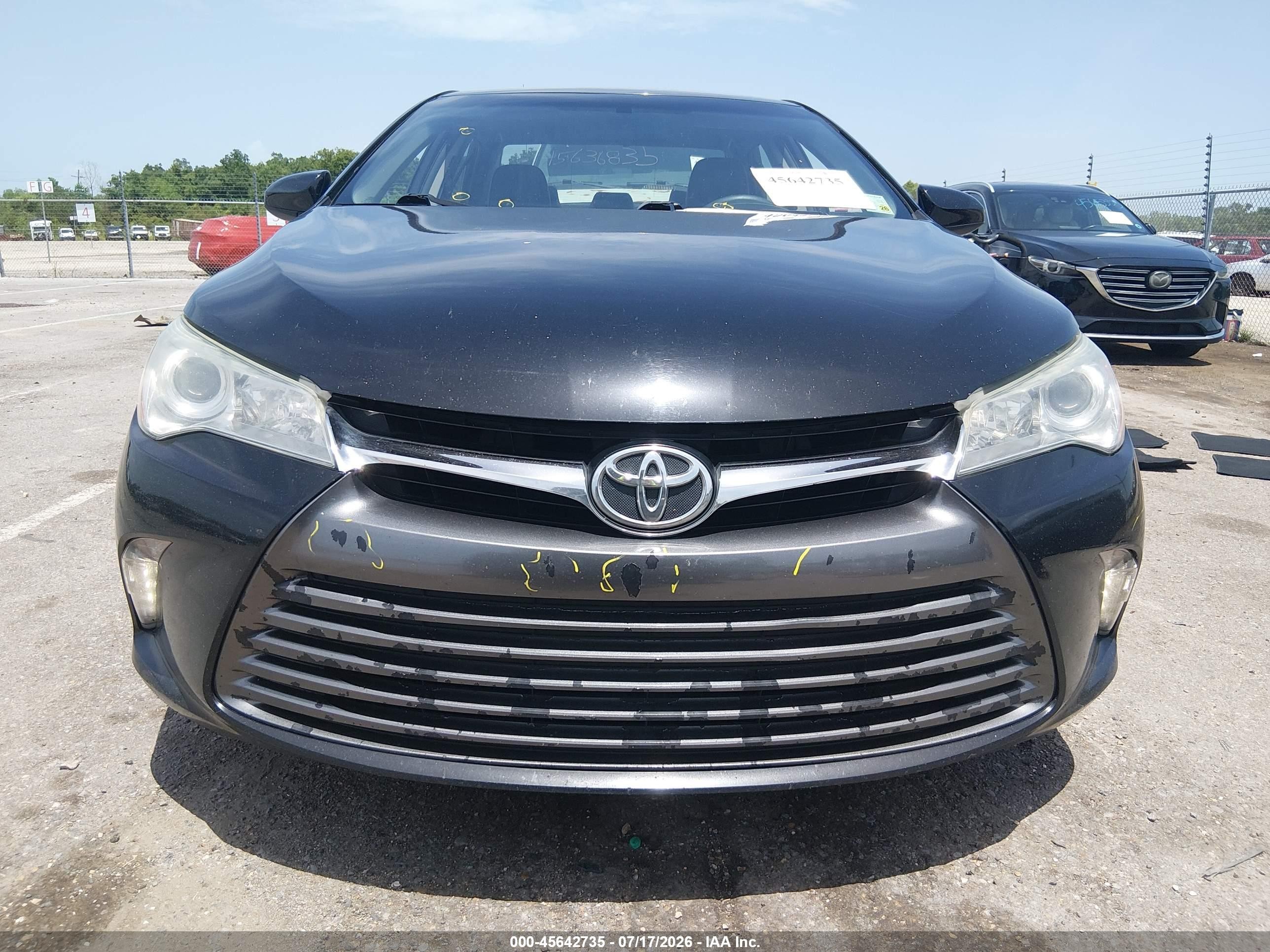 2015 Toyota Camry Xle Black vin: 4T4BF1FK7FR497394