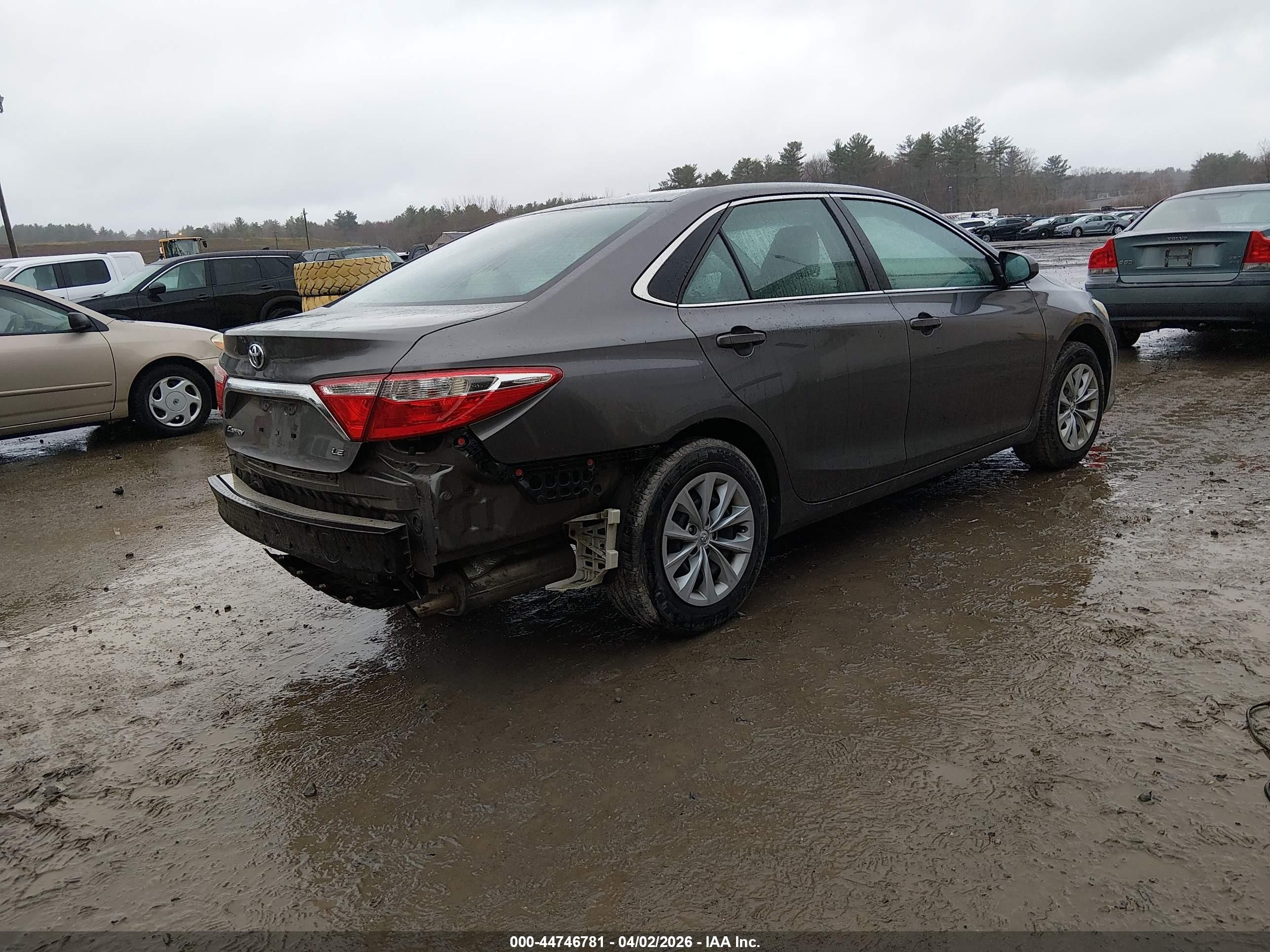 2015 Toyota Camry Le Gray vin: 4T4BF1FK7FR514016