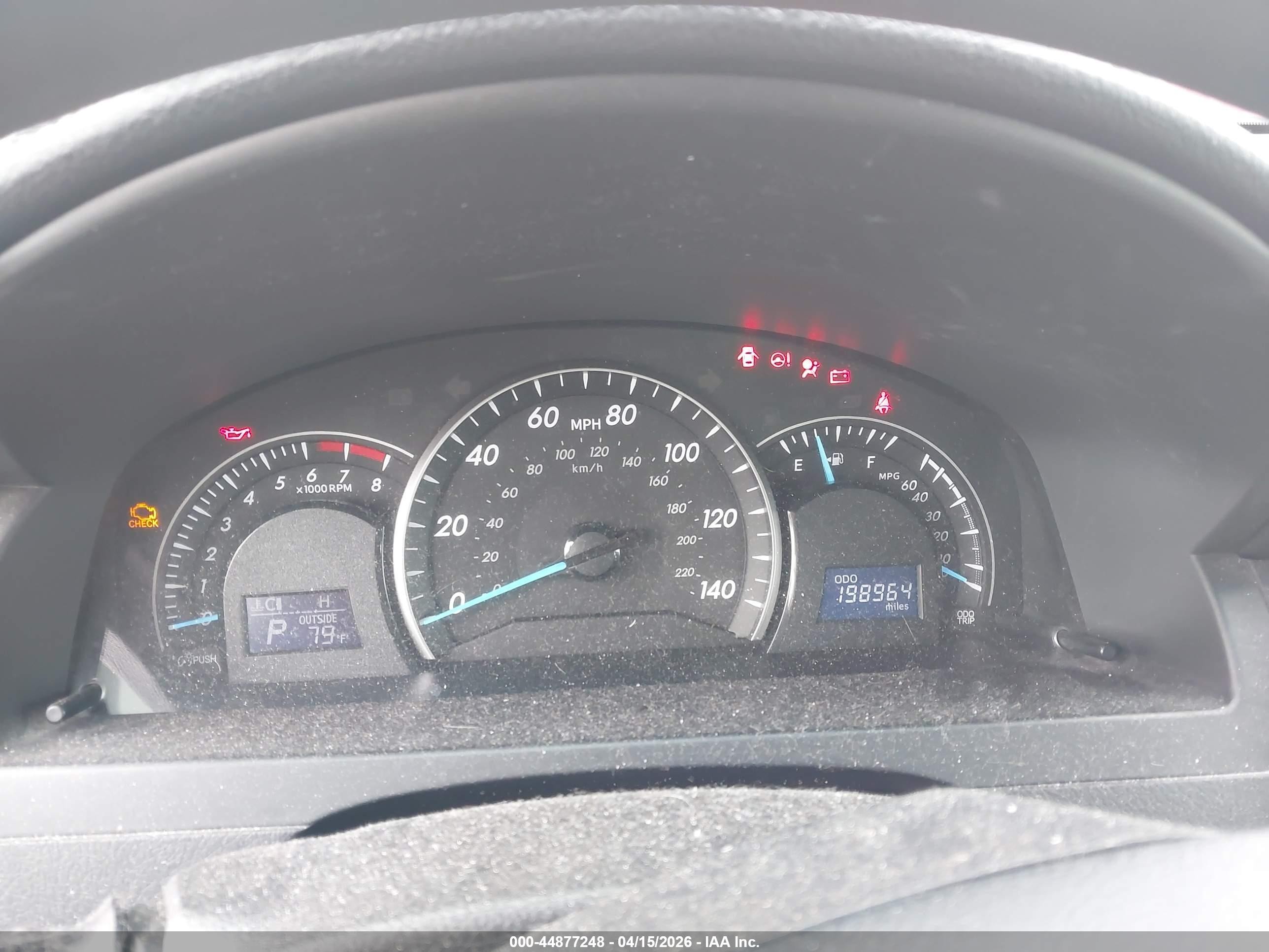 2012 Toyota Camry Le Серый vin: 4T4BF1FK8CR157375