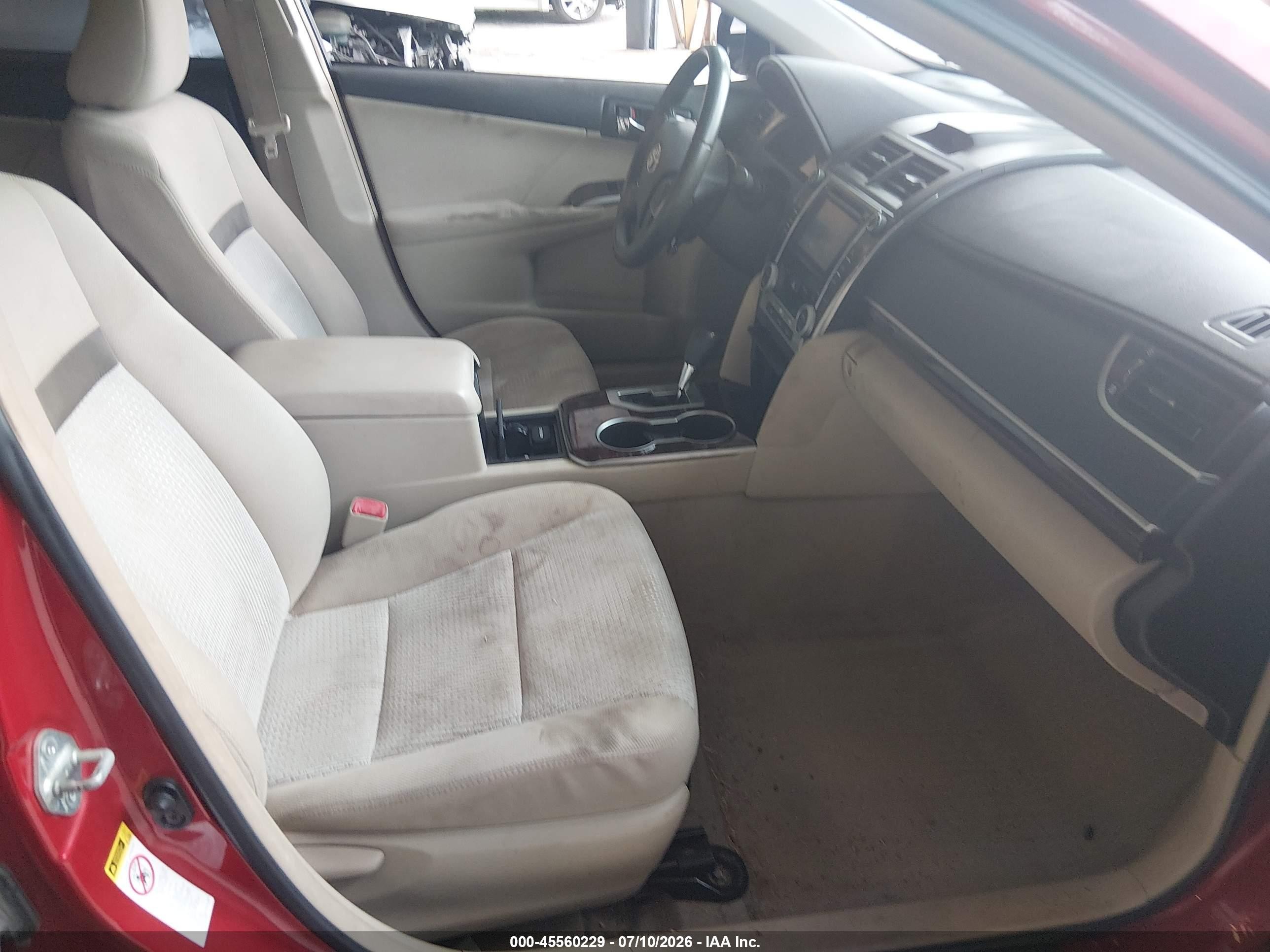 2012 Toyota Camry Xle Red vin: 4T4BF1FK8CR164147