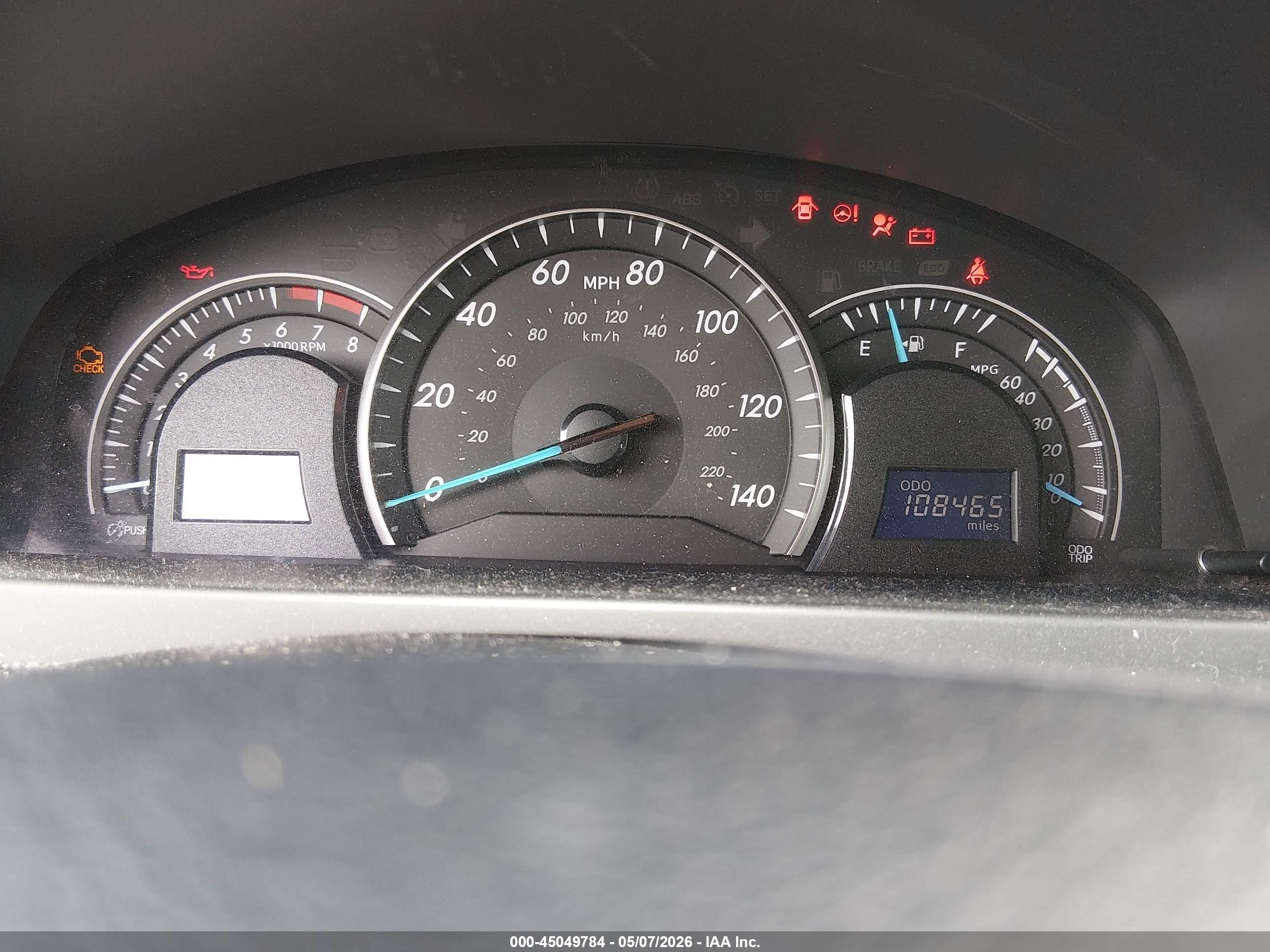 2012 Toyota Camry Le Белый vin: 4T4BF1FK8CR192403