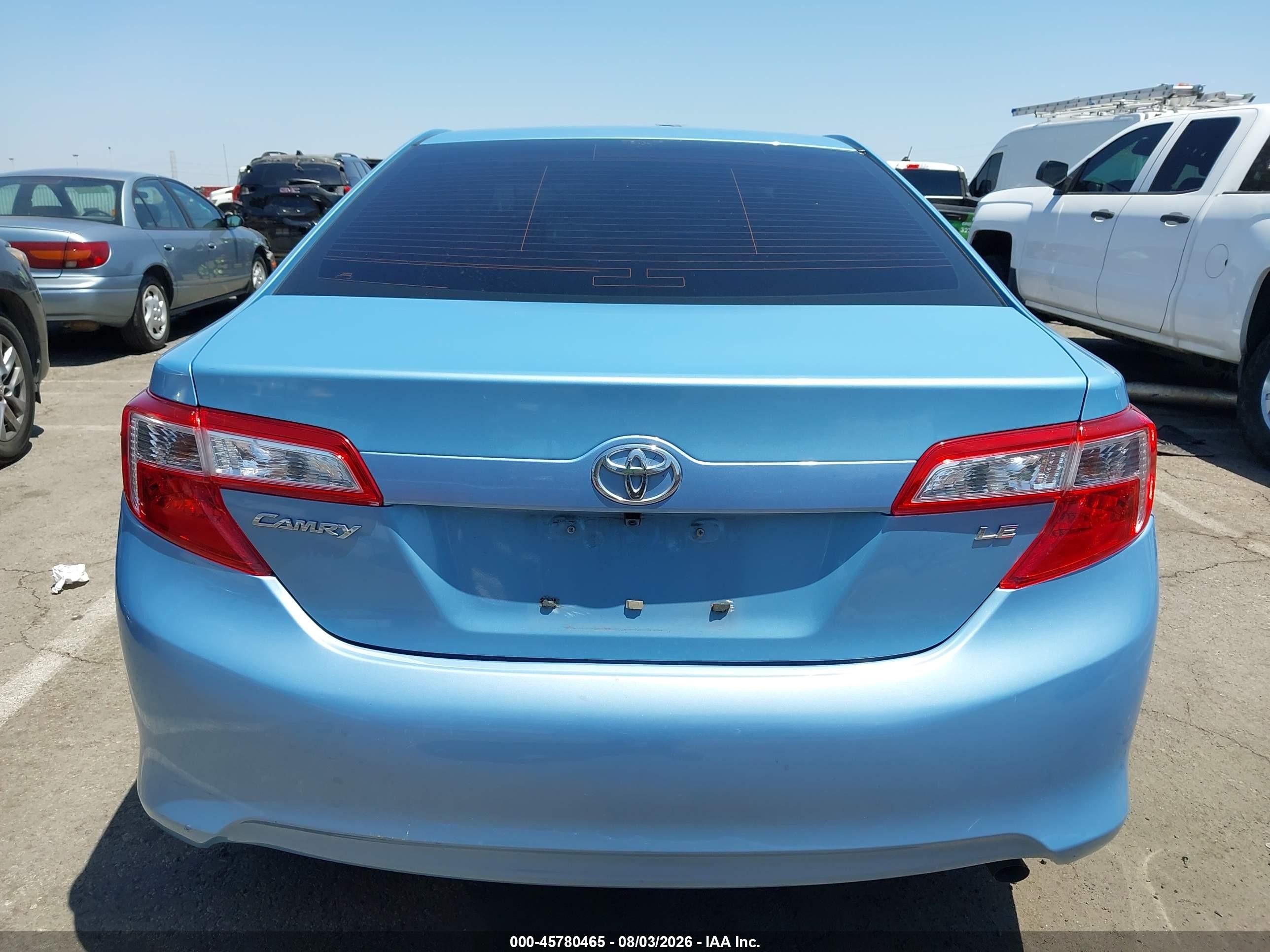 2012 Toyota Camry Le Blue vin: 4T4BF1FK8CR193860