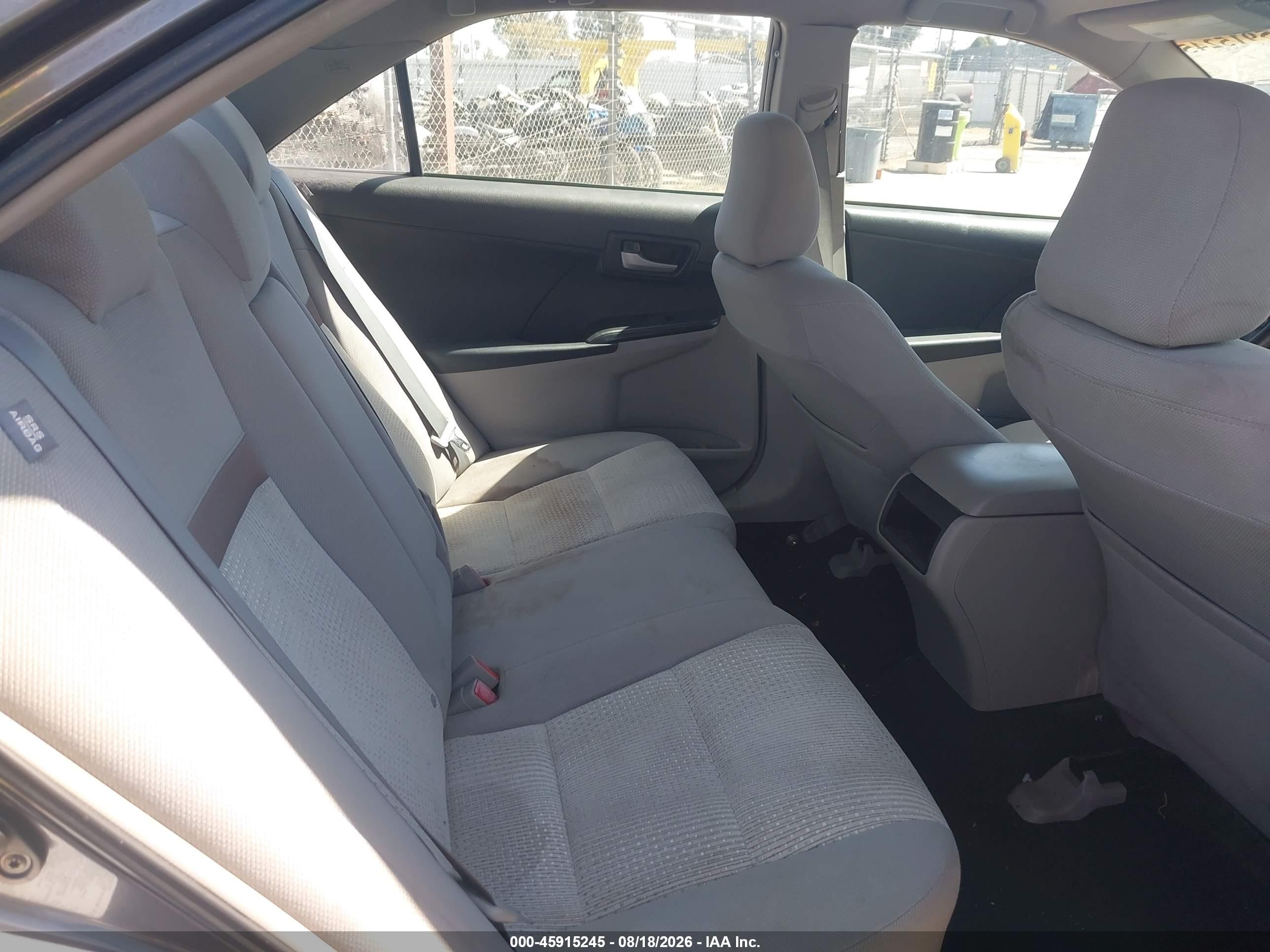 2012 Toyota Camry Le Gray vin: 4T4BF1FK8CR212939