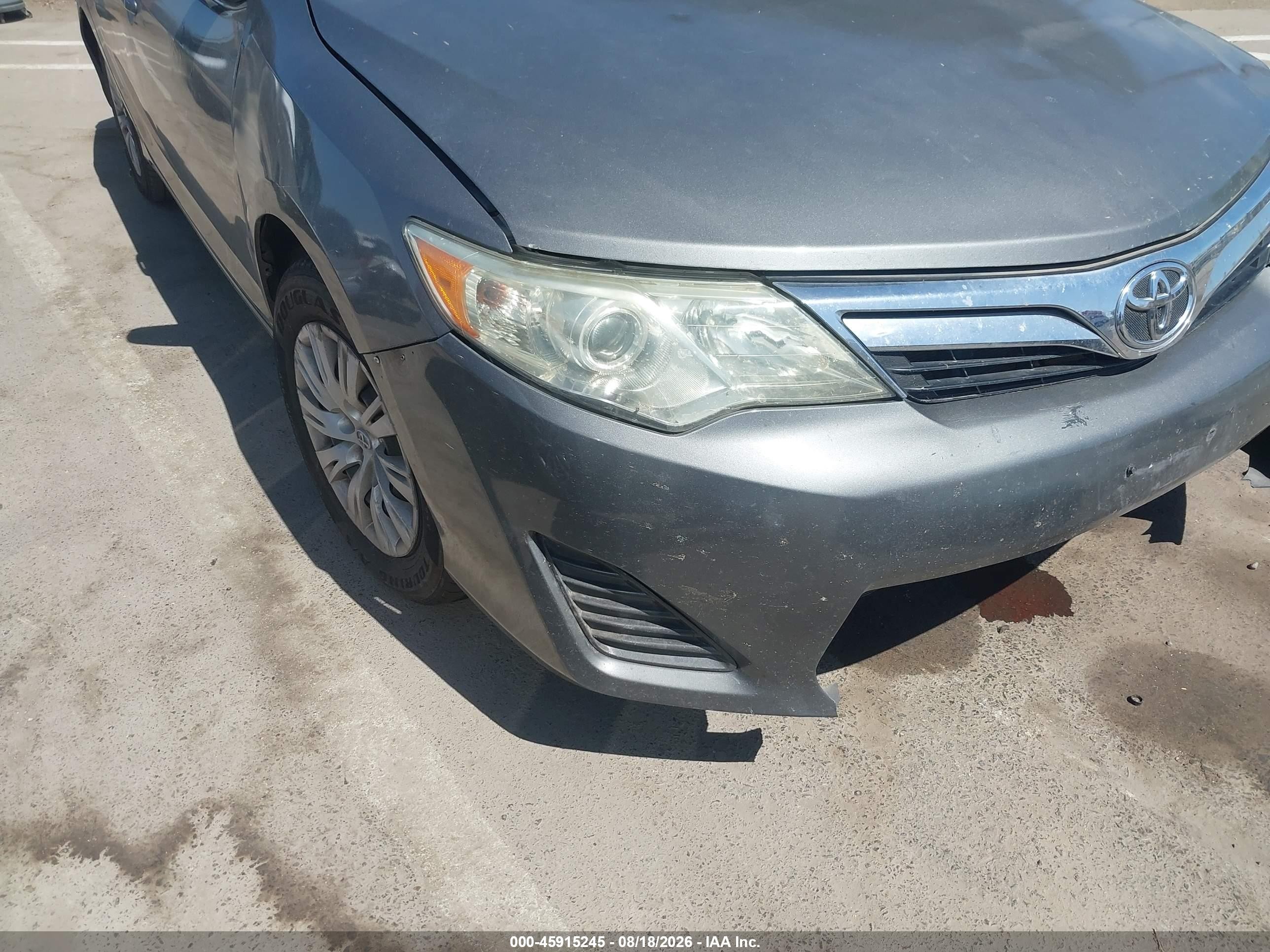 2012 Toyota Camry Le Gray vin: 4T4BF1FK8CR212939