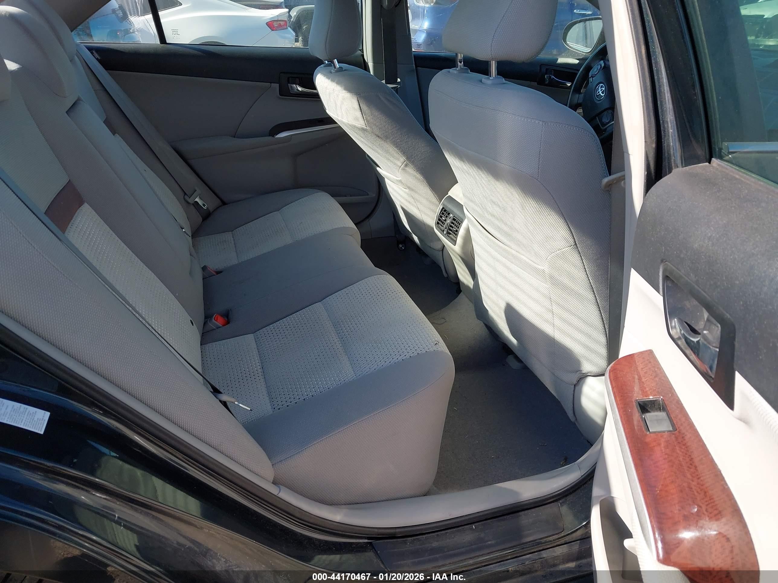 2012 Toyota Camry Xle Black vin: 4T4BF1FK8CR217168