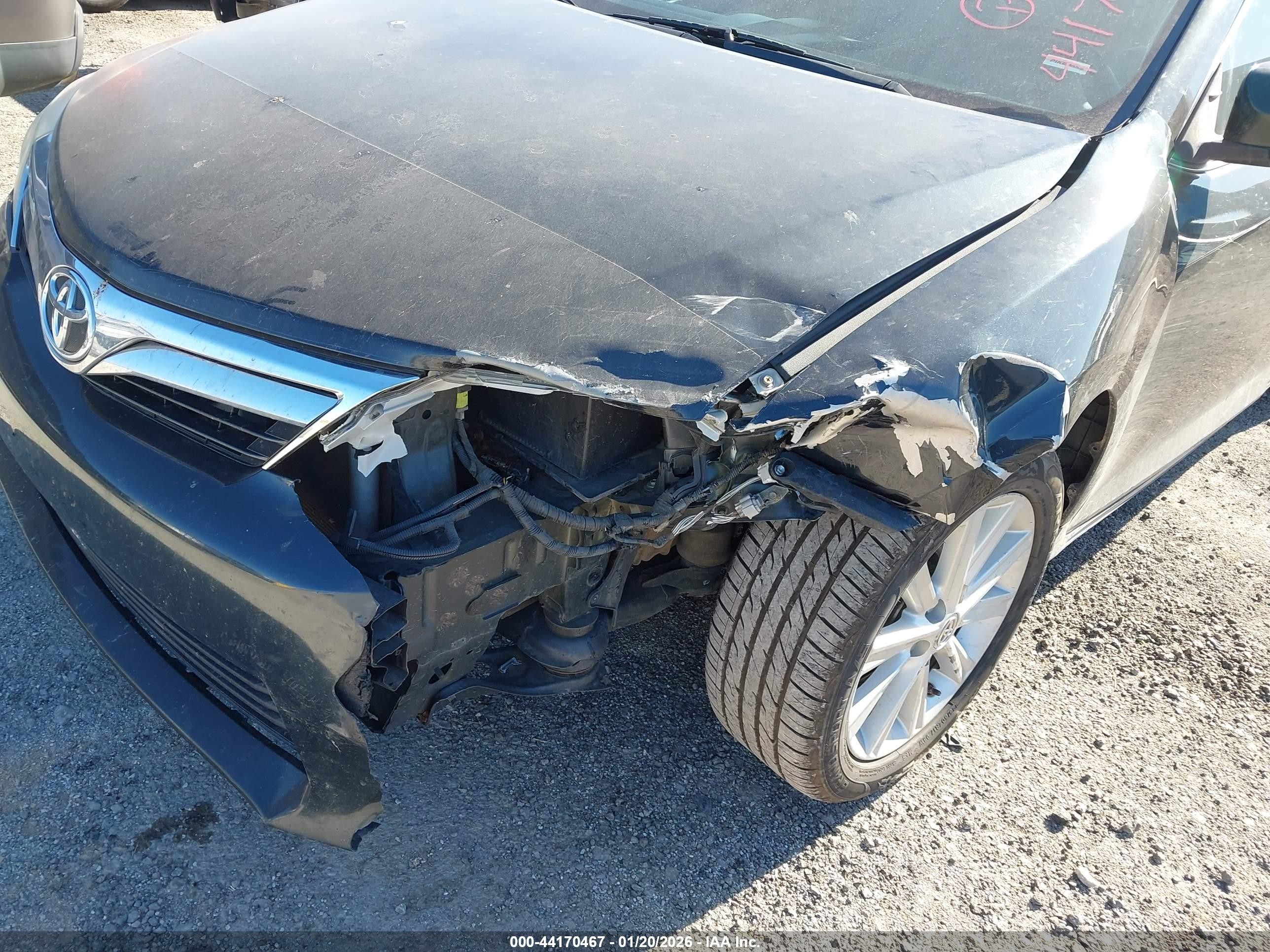 2012 Toyota Camry Xle Black vin: 4T4BF1FK8CR217168