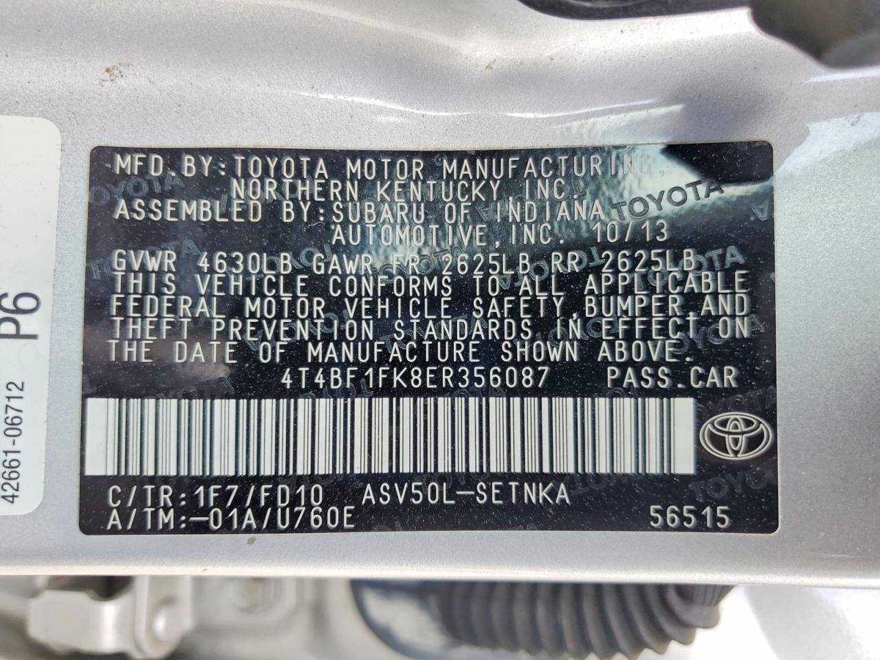 2014 Toyota Camry Le Серебряный vin: 4T4BF1FK8ER356087