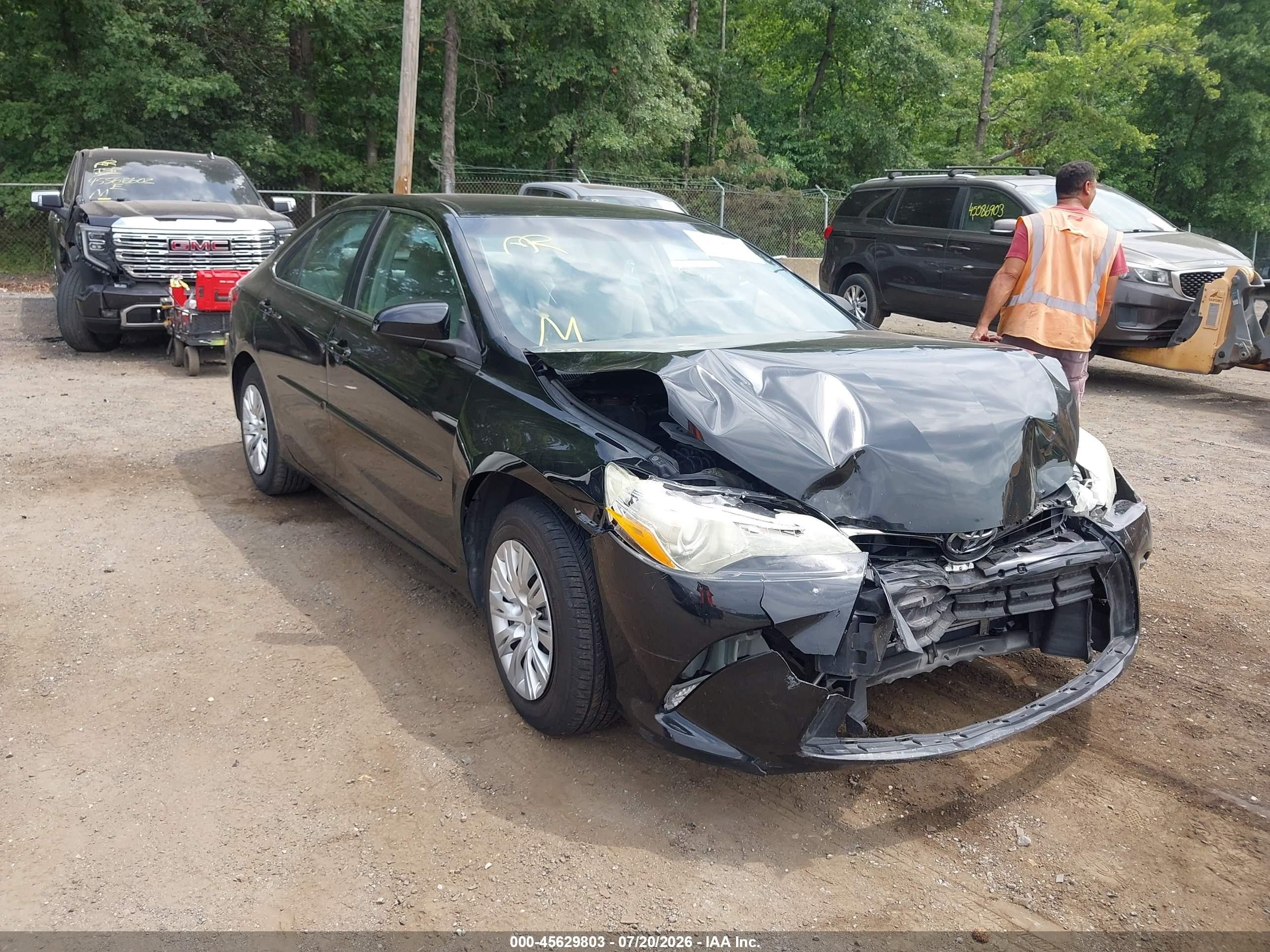 2015 Toyota Camry Le Black vin: 4T4BF1FK8FR460256