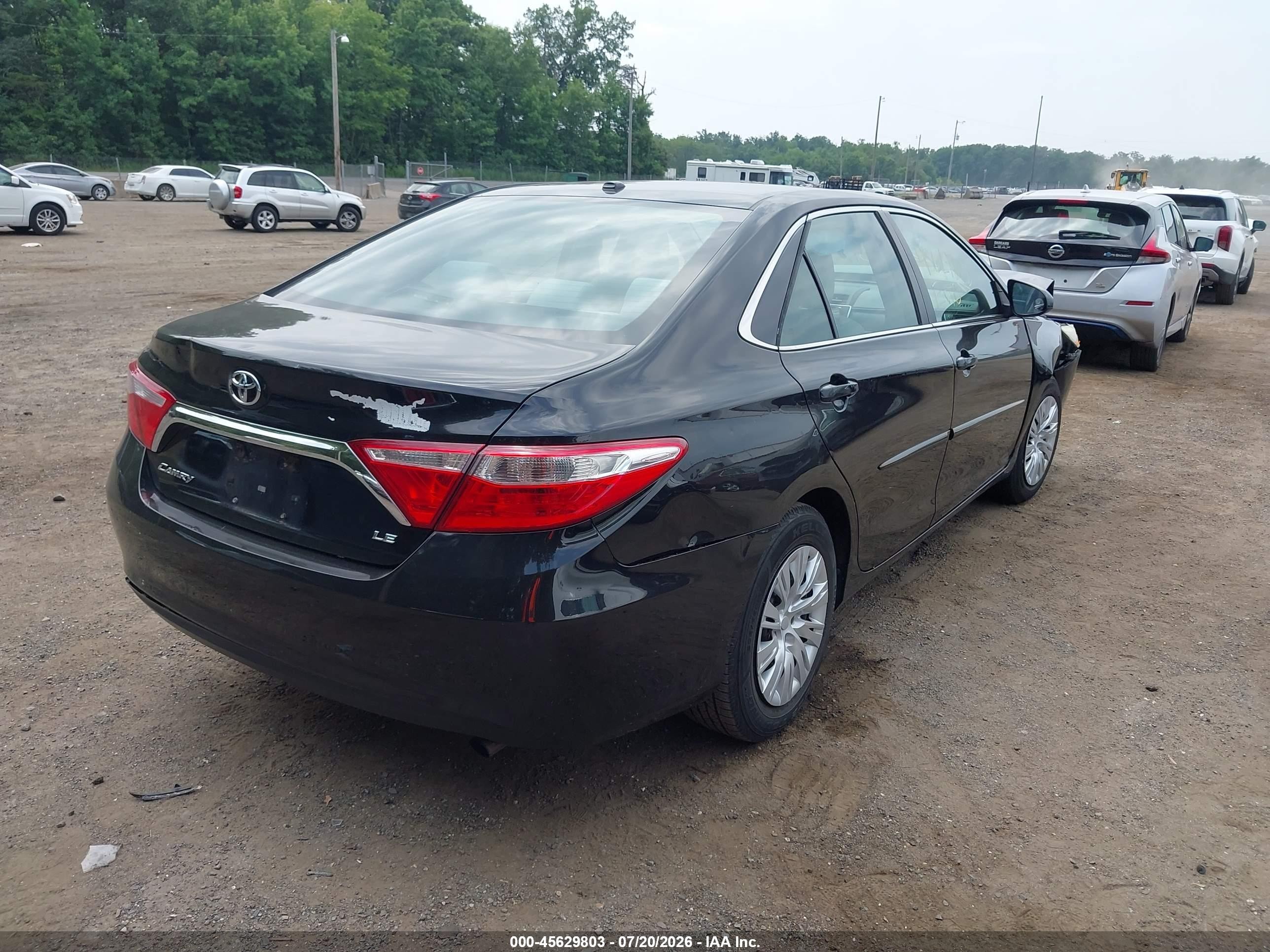 2015 Toyota Camry Le Black vin: 4T4BF1FK8FR460256