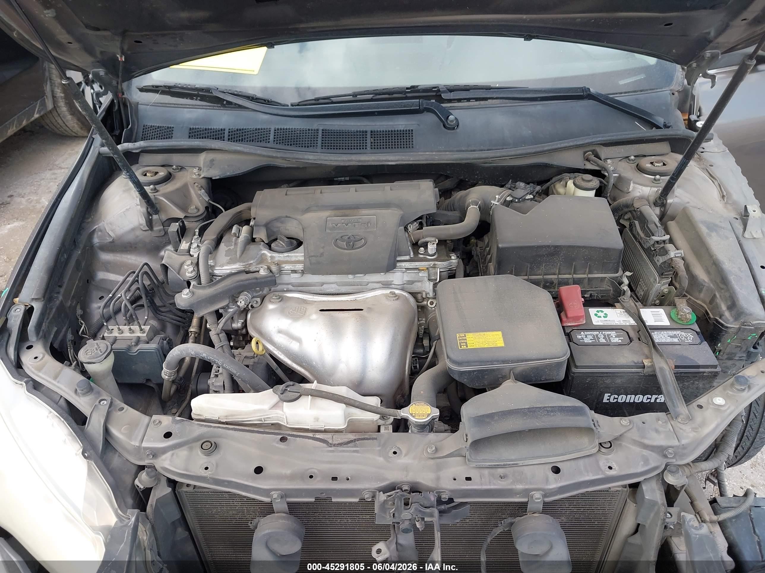 2015 Toyota Camry Le Серый vin: 4T4BF1FK8FR461701