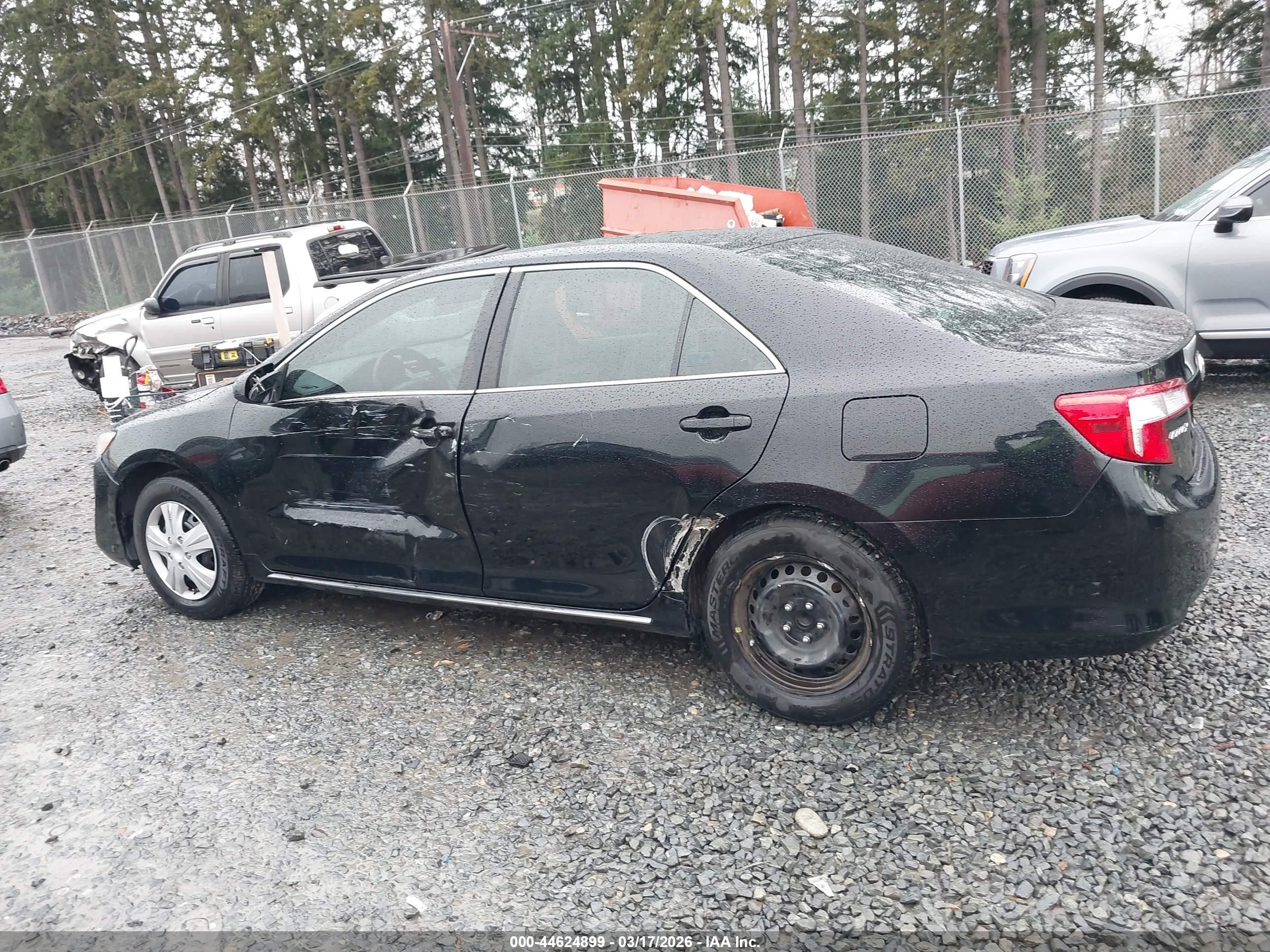 2012 Toyota Camry Le Черный vin: 4T4BF1FK9CR185041