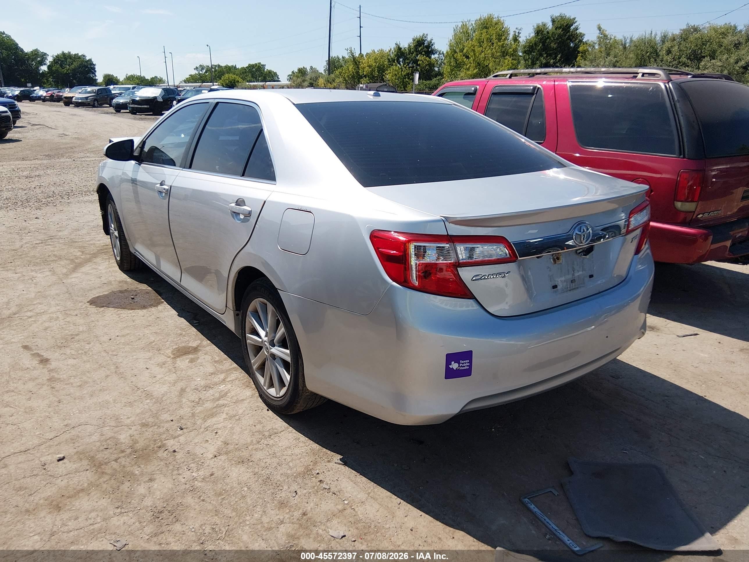 2012 Toyota Camry Xle Silver vin: 4T4BF1FK9CR213095
