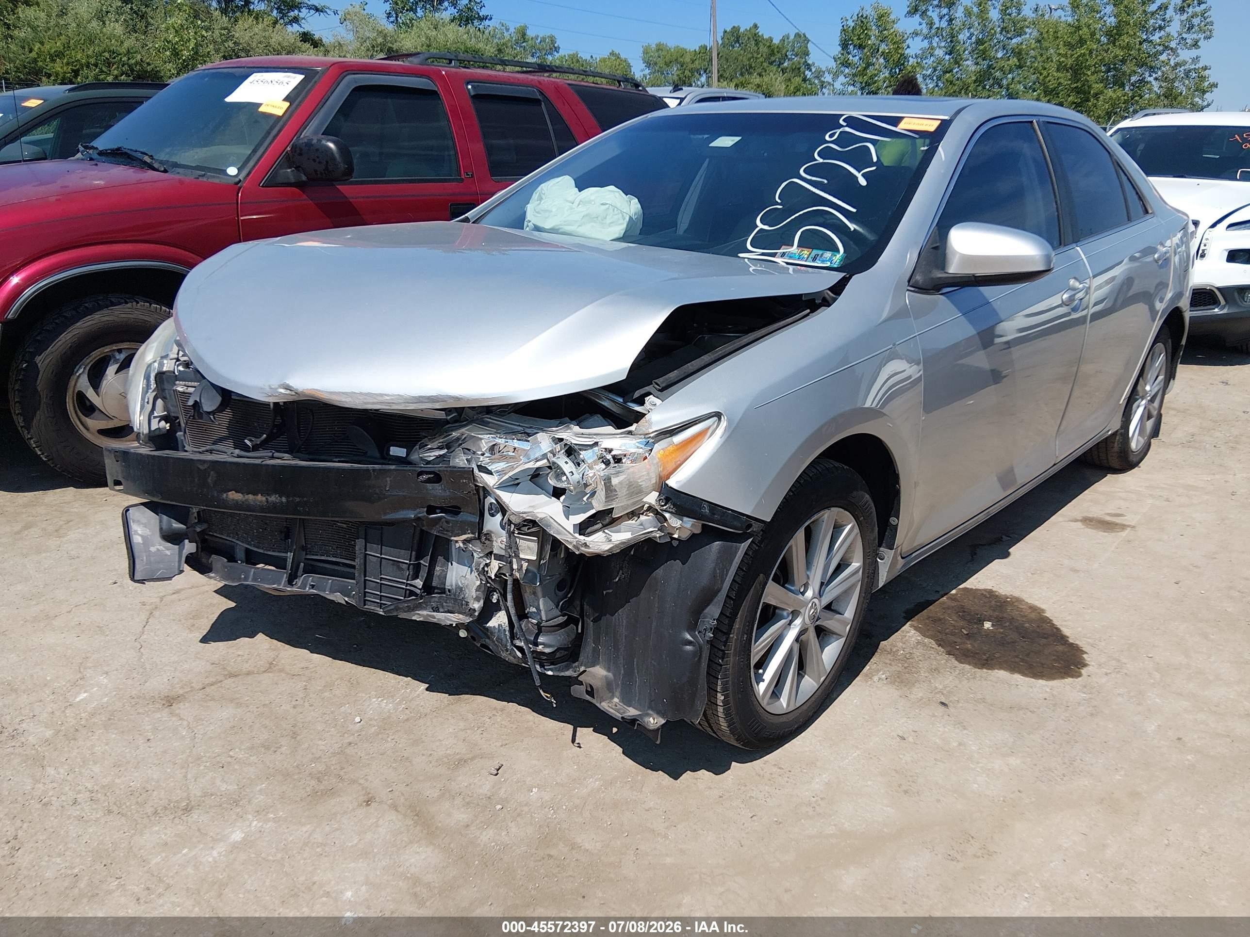 2012 Toyota Camry Xle Silver vin: 4T4BF1FK9CR213095