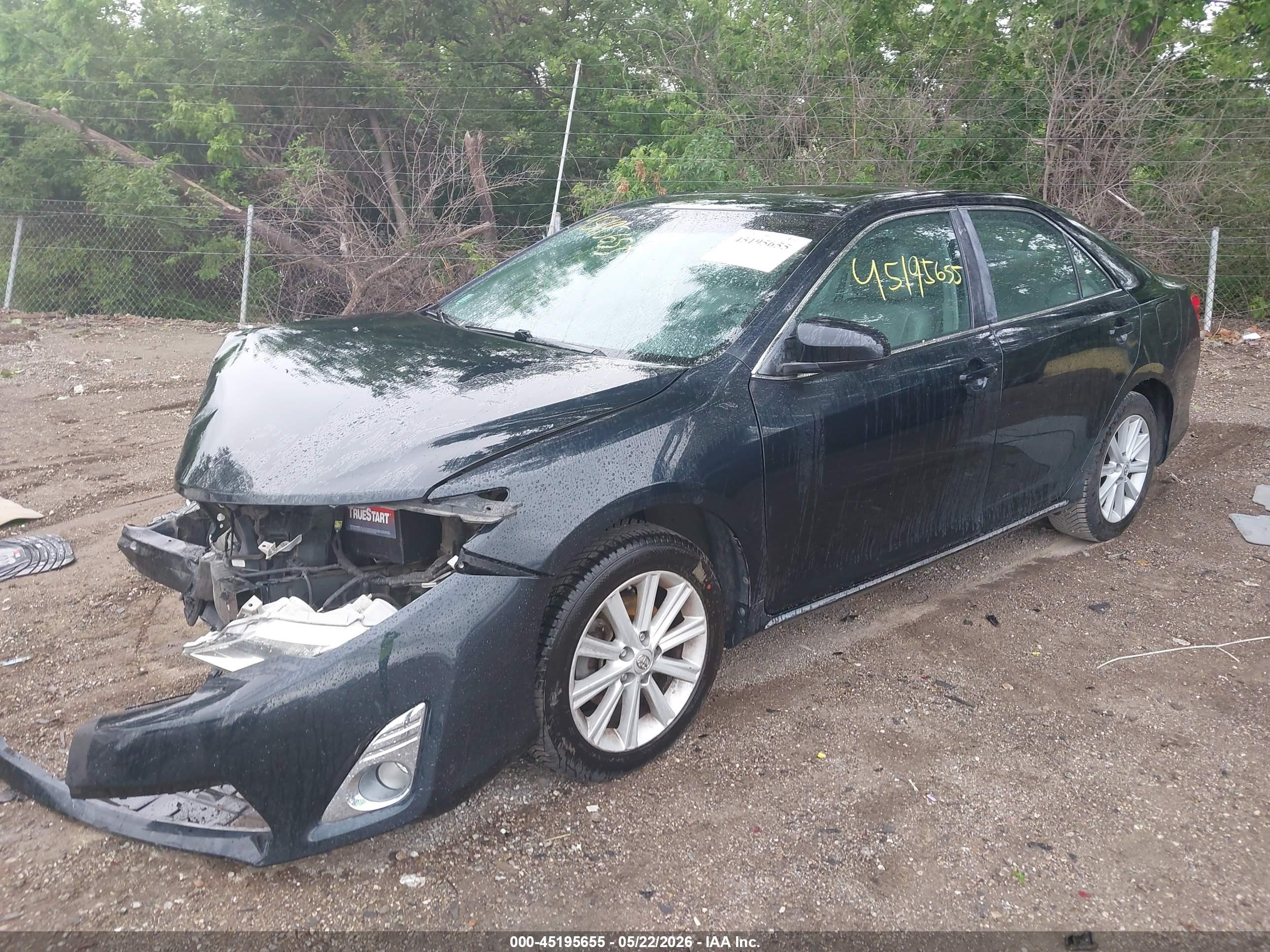 2012 Toyota Camry Xle Black vin: 4T4BF1FK9CR237803
