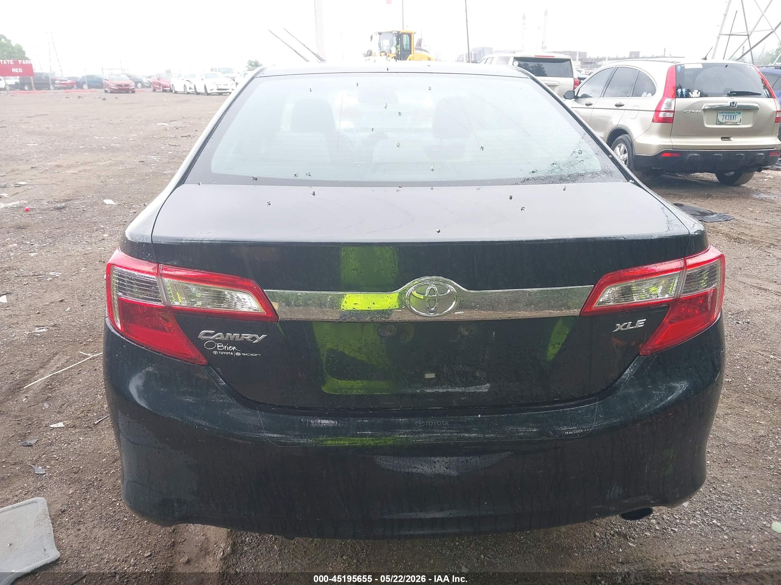 2012 Toyota Camry Xle Black vin: 4T4BF1FK9CR237803