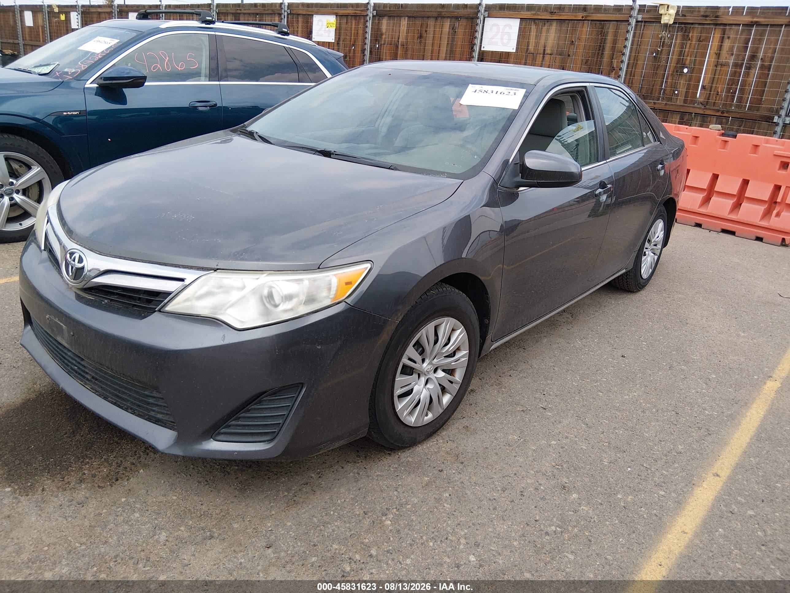 2012 Toyota Camry Le Gray vin: 4T4BF1FK9CR243035