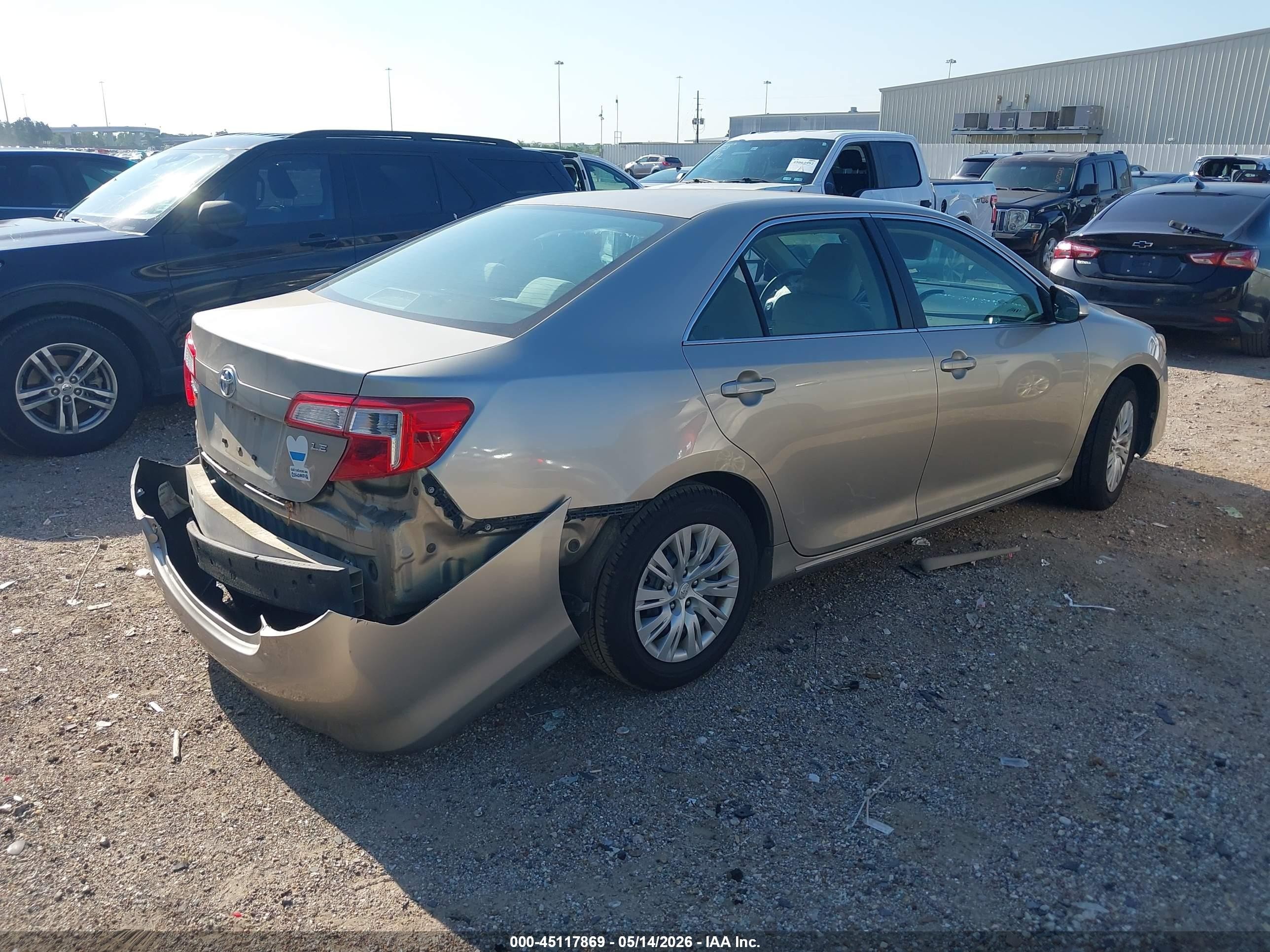 2013 Toyota Camry Le Gray vin: 4T4BF1FK9DR320925