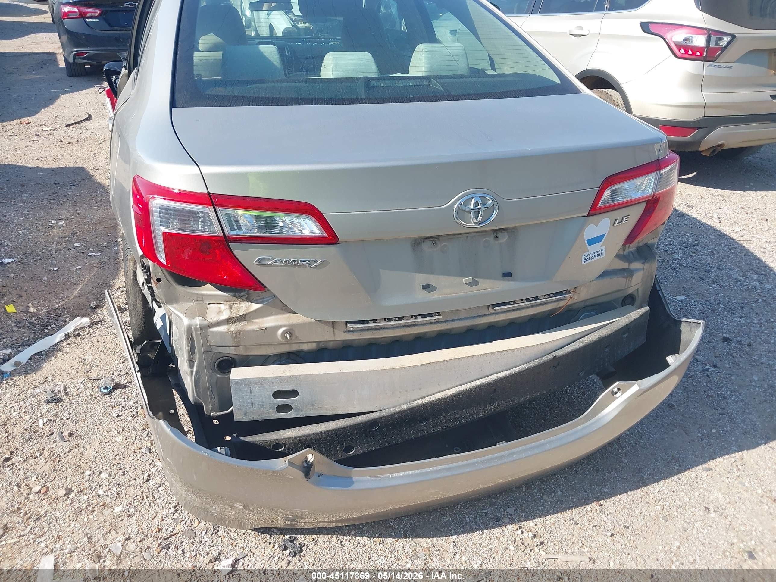 2013 Toyota Camry Le Gray vin: 4T4BF1FK9DR320925