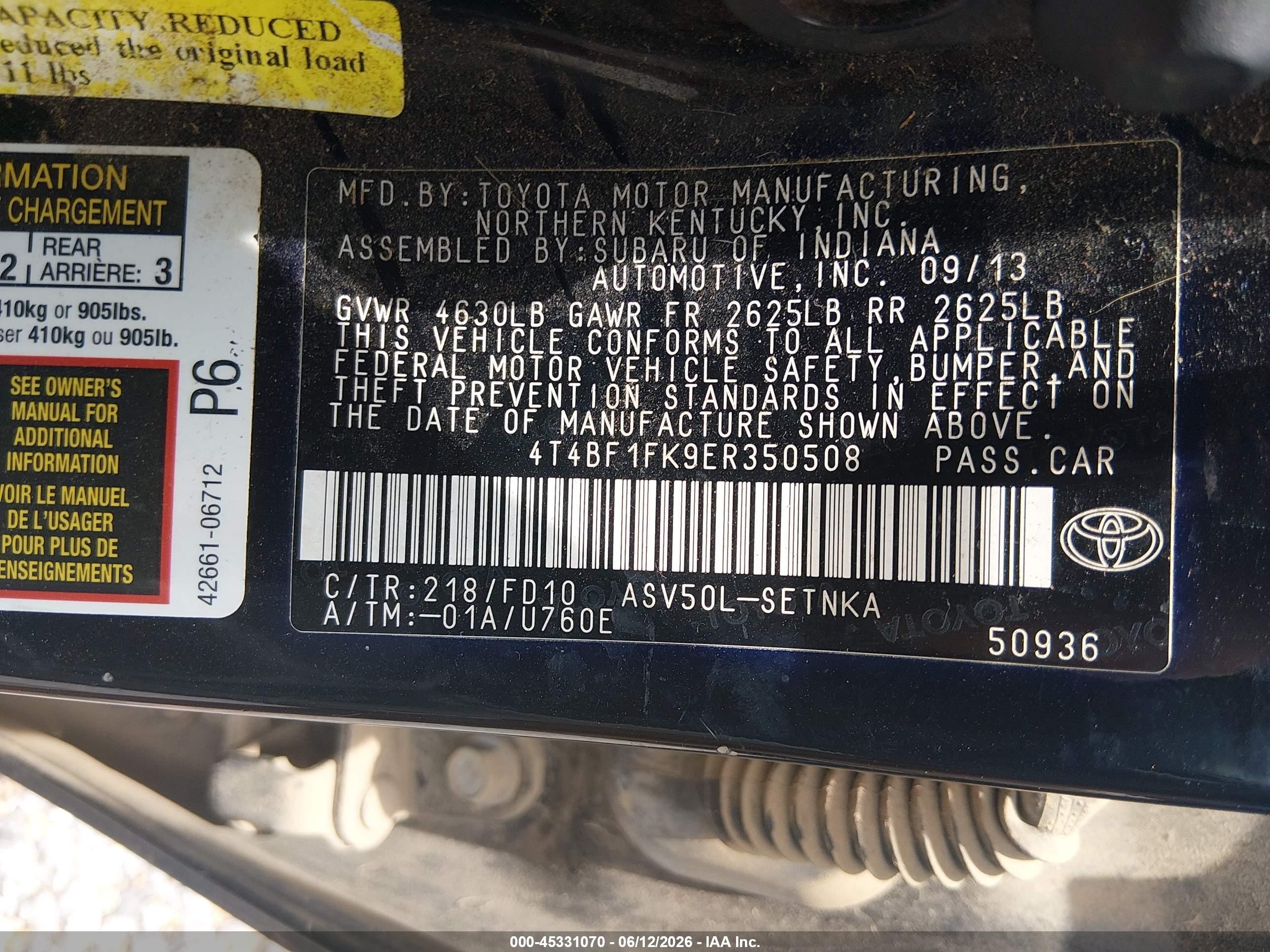 2014 Toyota Camry Le Black vin: 4T4BF1FK9ER350508