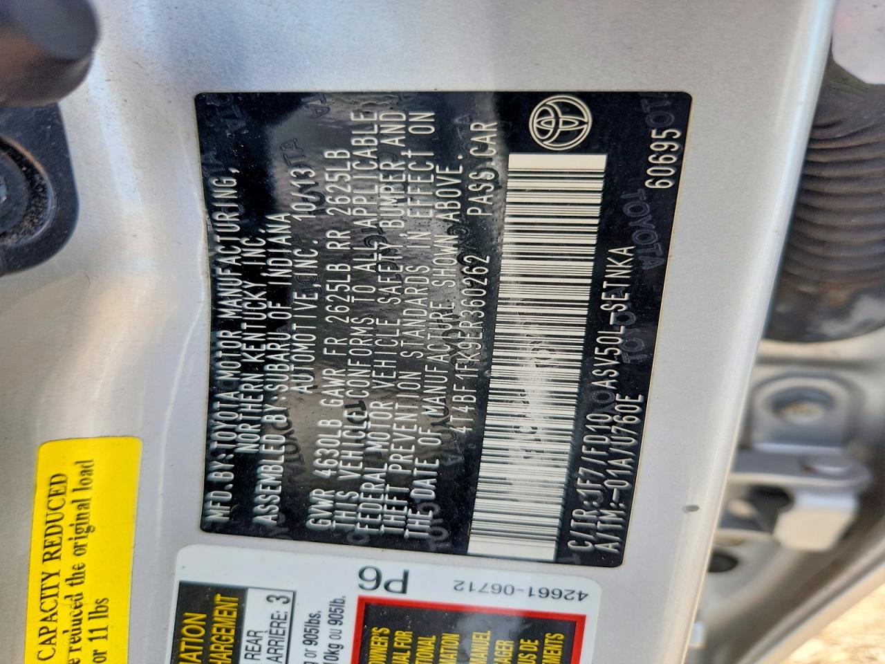 2014 Toyota Camry Le Silver vin: 4T4BF1FK9ER360262