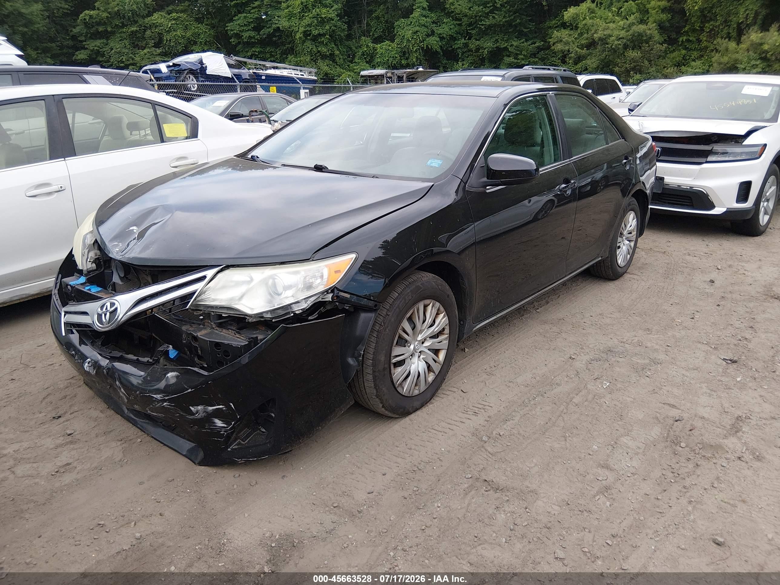 2014 Toyota Camry Le Черный vin: 4T4BF1FK9ER378955