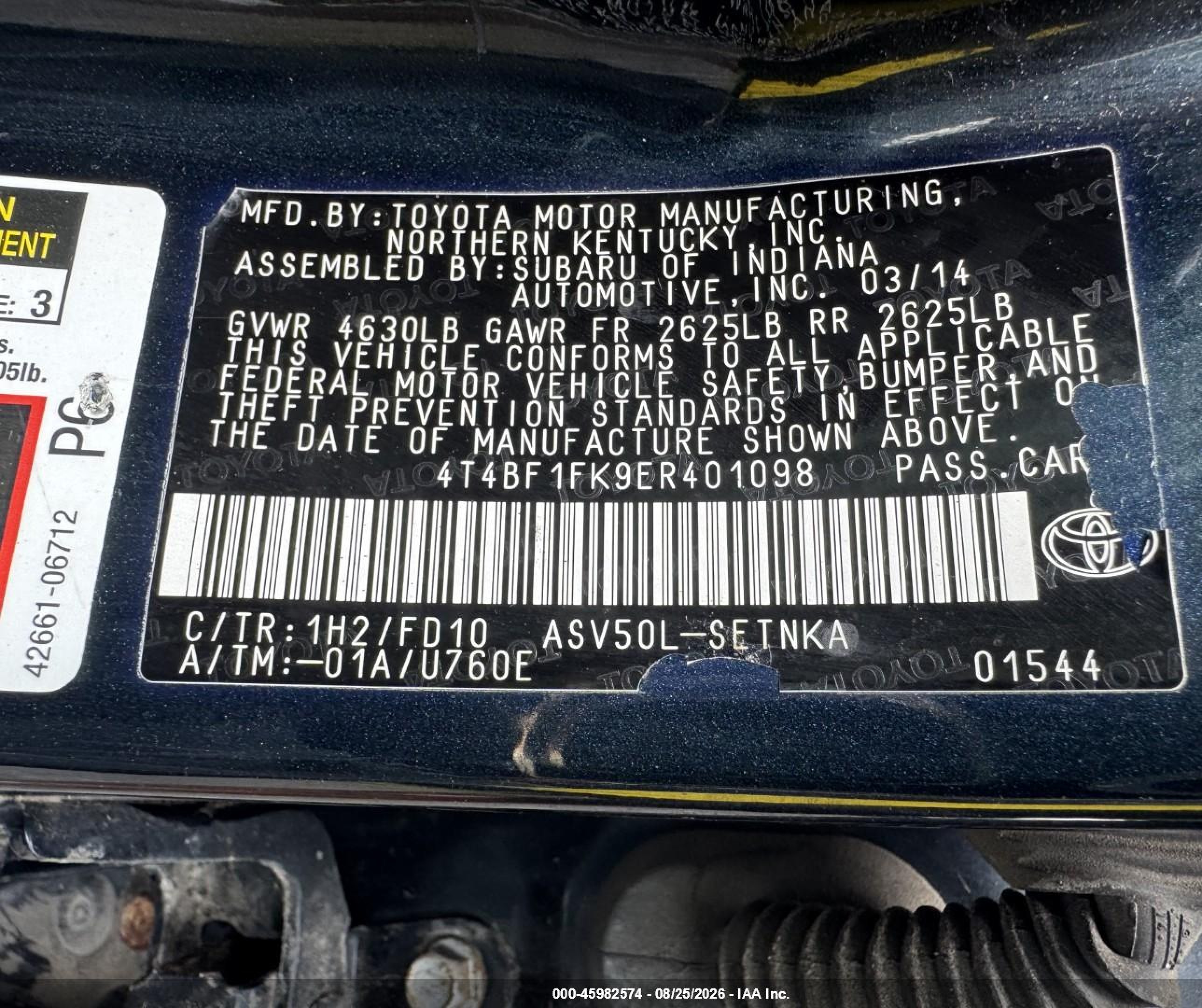 2014 Toyota Camry Le Синий vin: 4T4BF1FK9ER401098