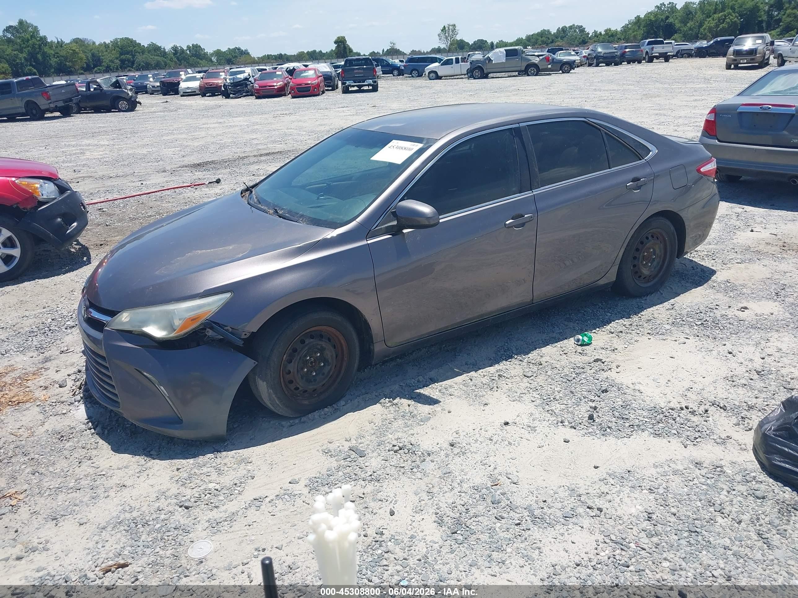 2015 Toyota Camry Le Gray vin: 4T4BF1FK9FR473274