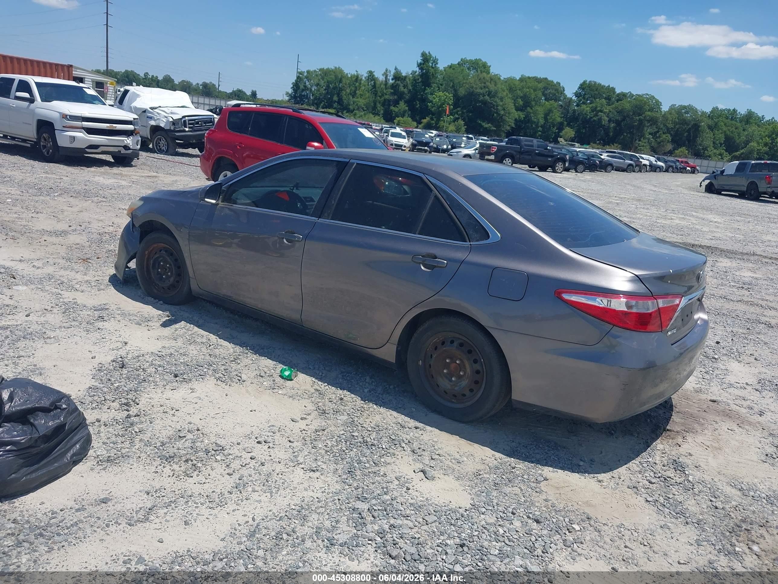 2015 Toyota Camry Le Gray vin: 4T4BF1FK9FR473274
