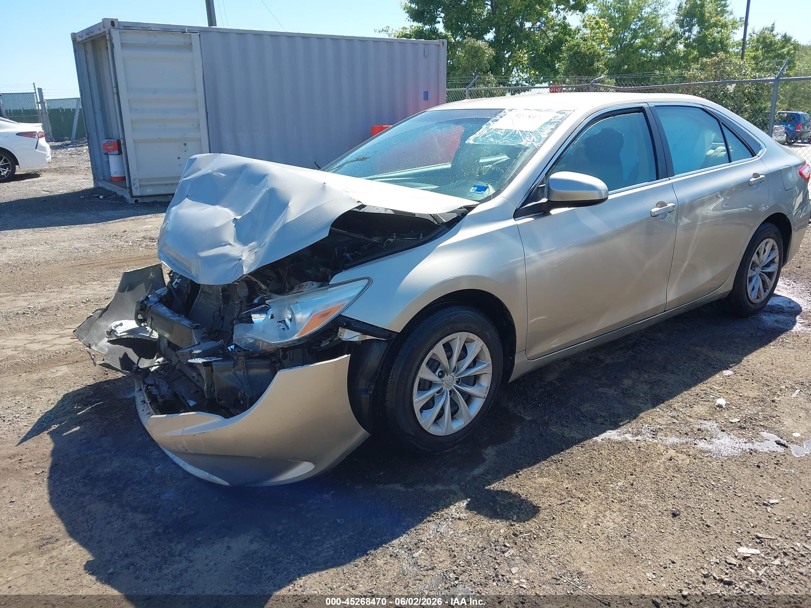 2015 Toyota Camry Le Beige vin: 4T4BF1FK9FR486896