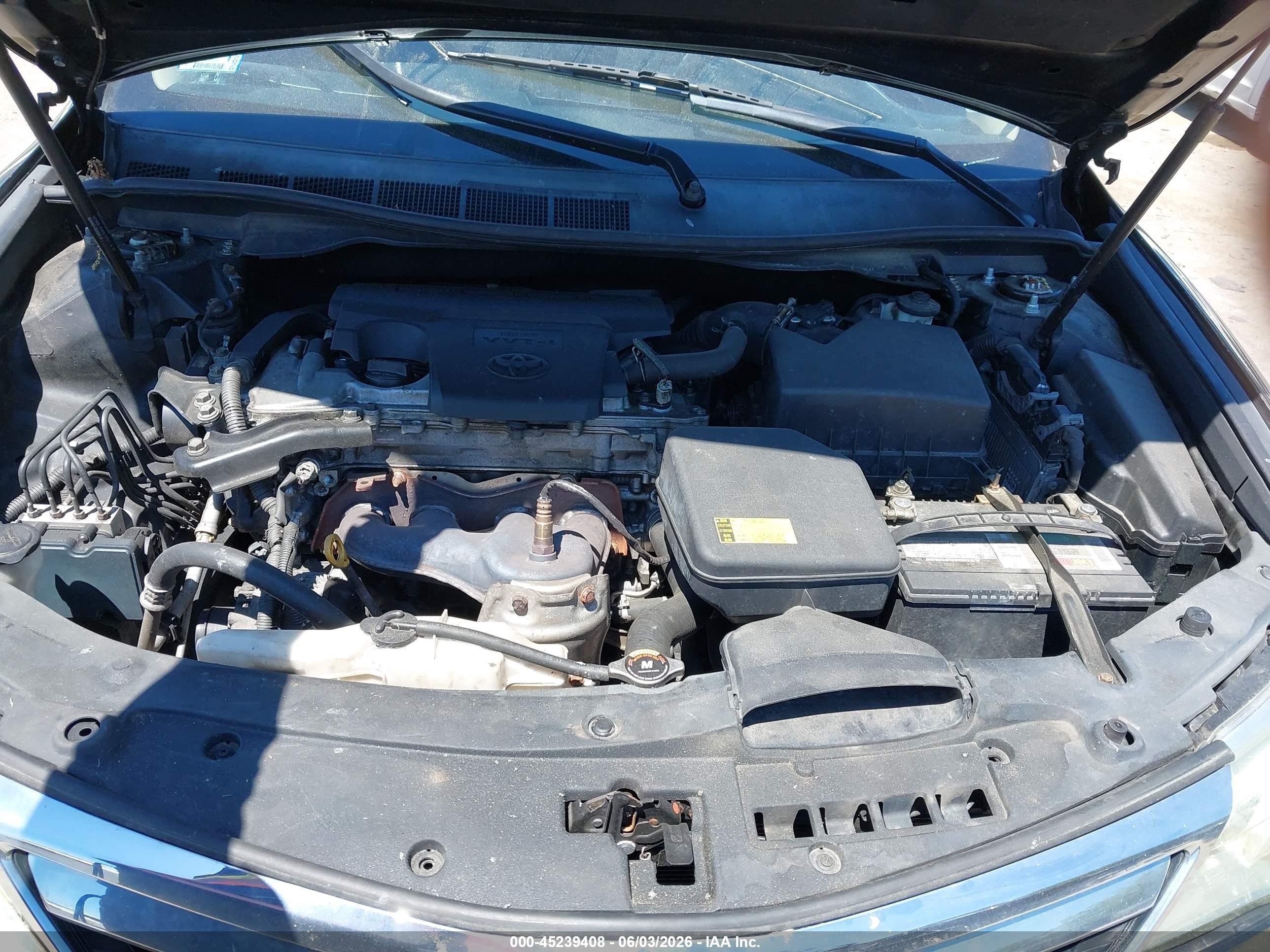 2012 Toyota Camry Le Черный vin: 4T4BF1FKXCR166062