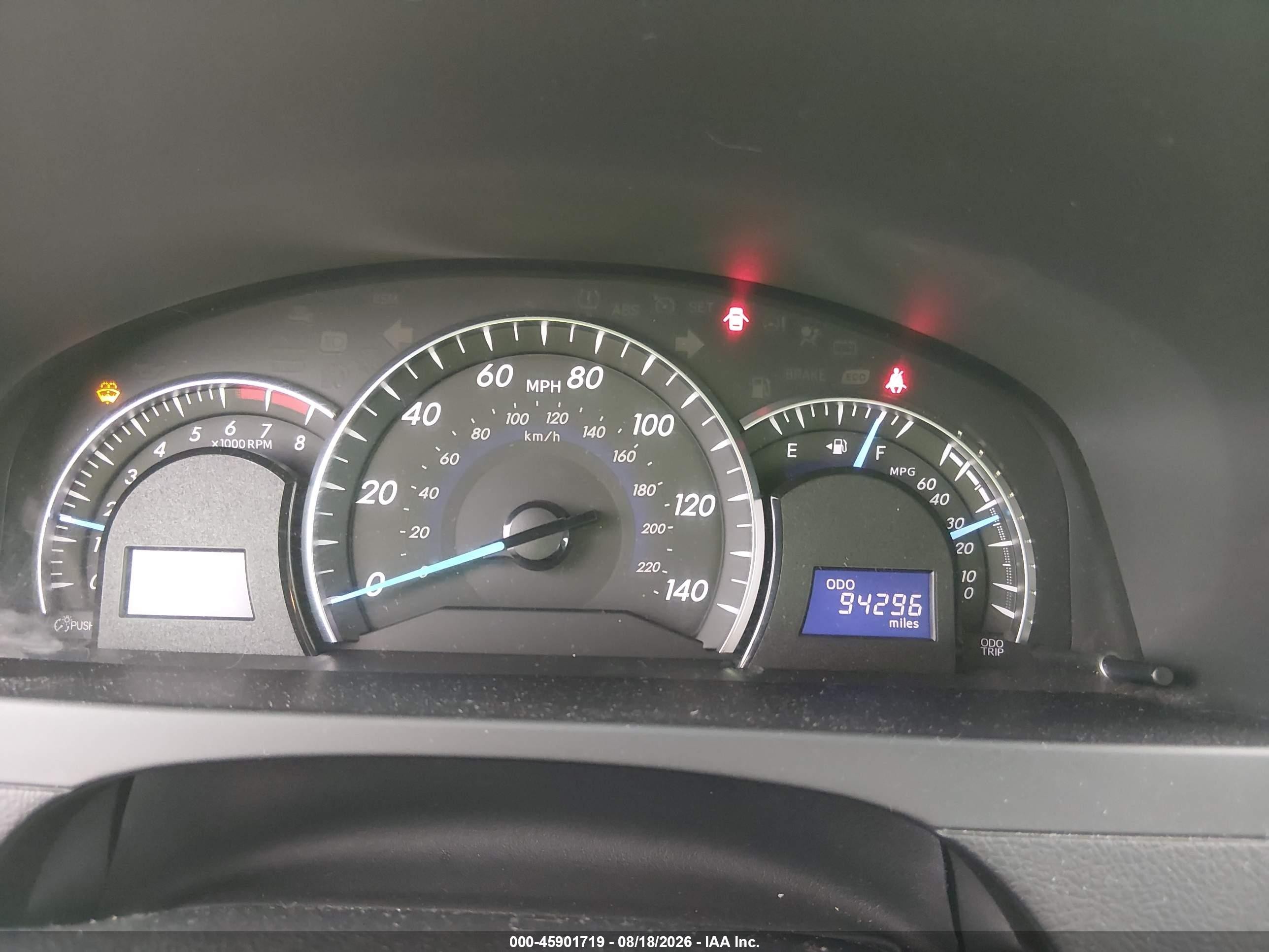 2012 Toyota Camry Xle Black vin: 4T4BF1FKXCR242895