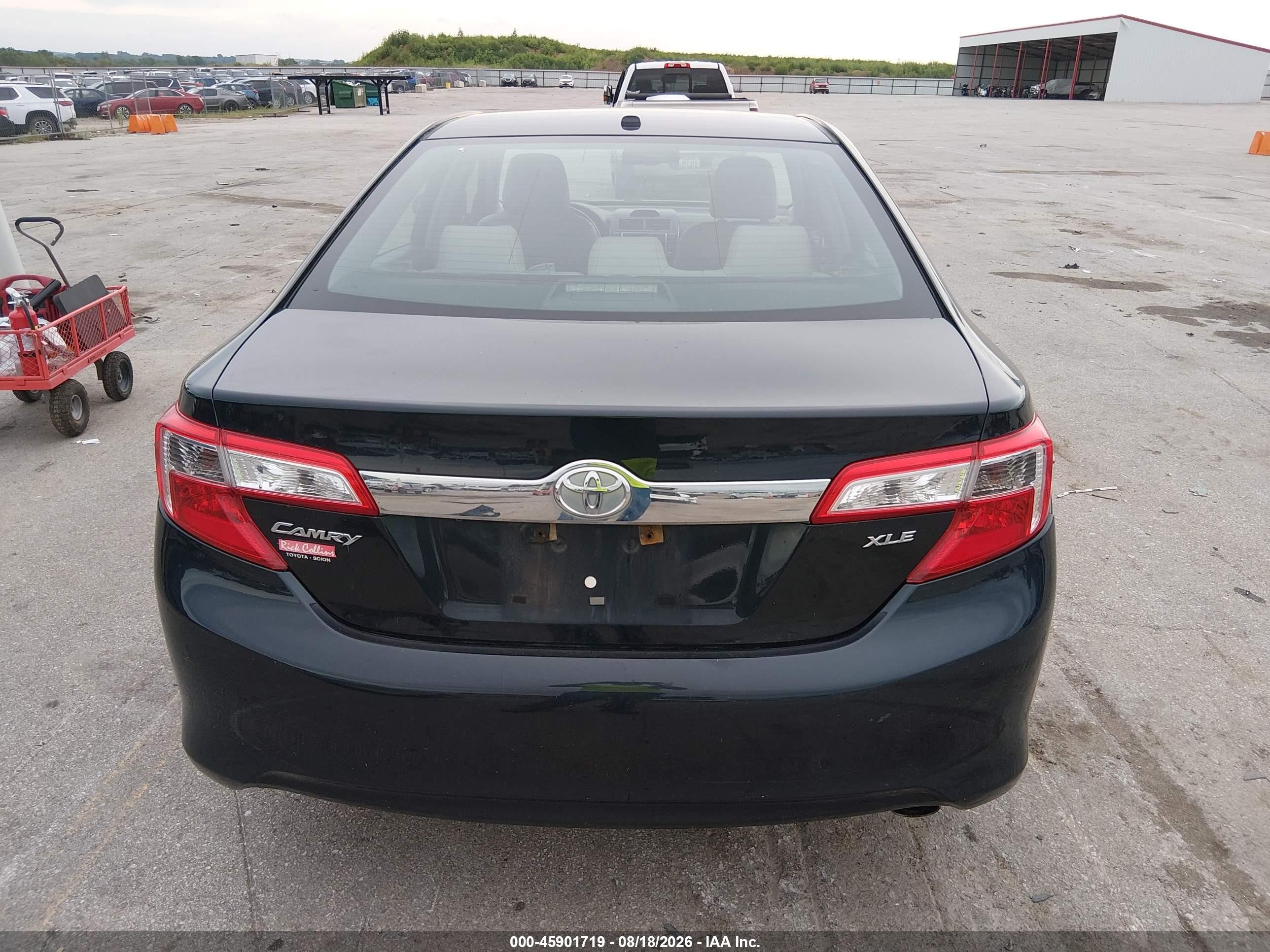 2012 Toyota Camry Xle Black vin: 4T4BF1FKXCR242895