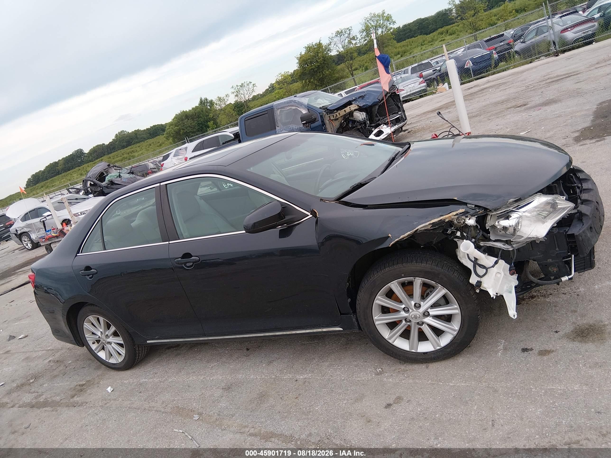 2012 Toyota Camry Xle Black vin: 4T4BF1FKXCR242895